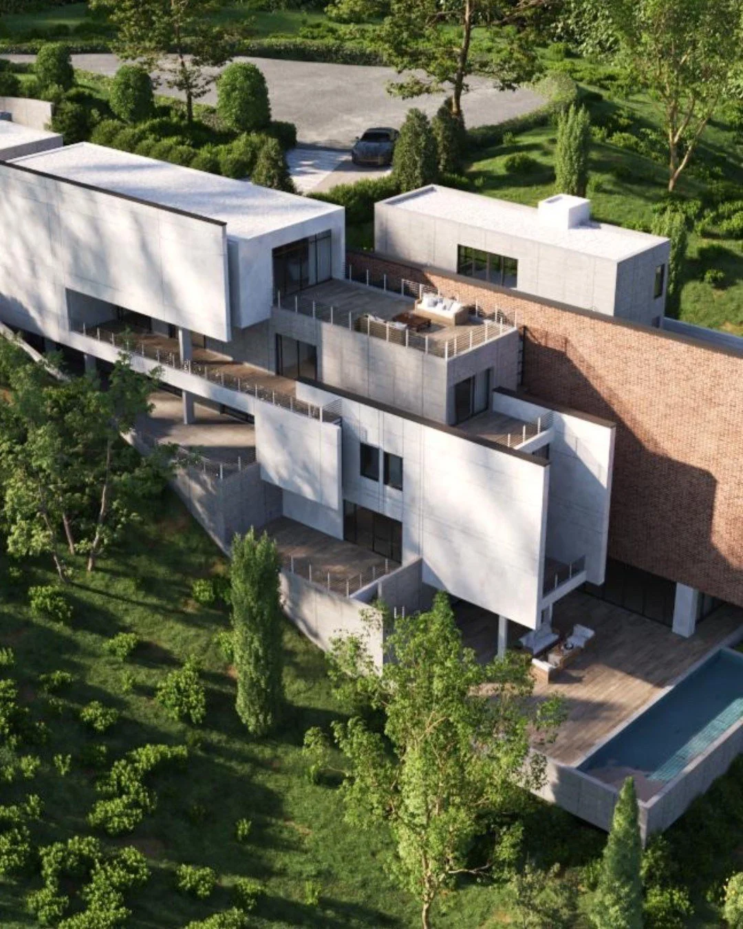 A bold new vision of contemporary luxury, this riverfront estate brings nearly 28,000 square feet of living and entertaining space to a 2.44-acre private waterfront setting.