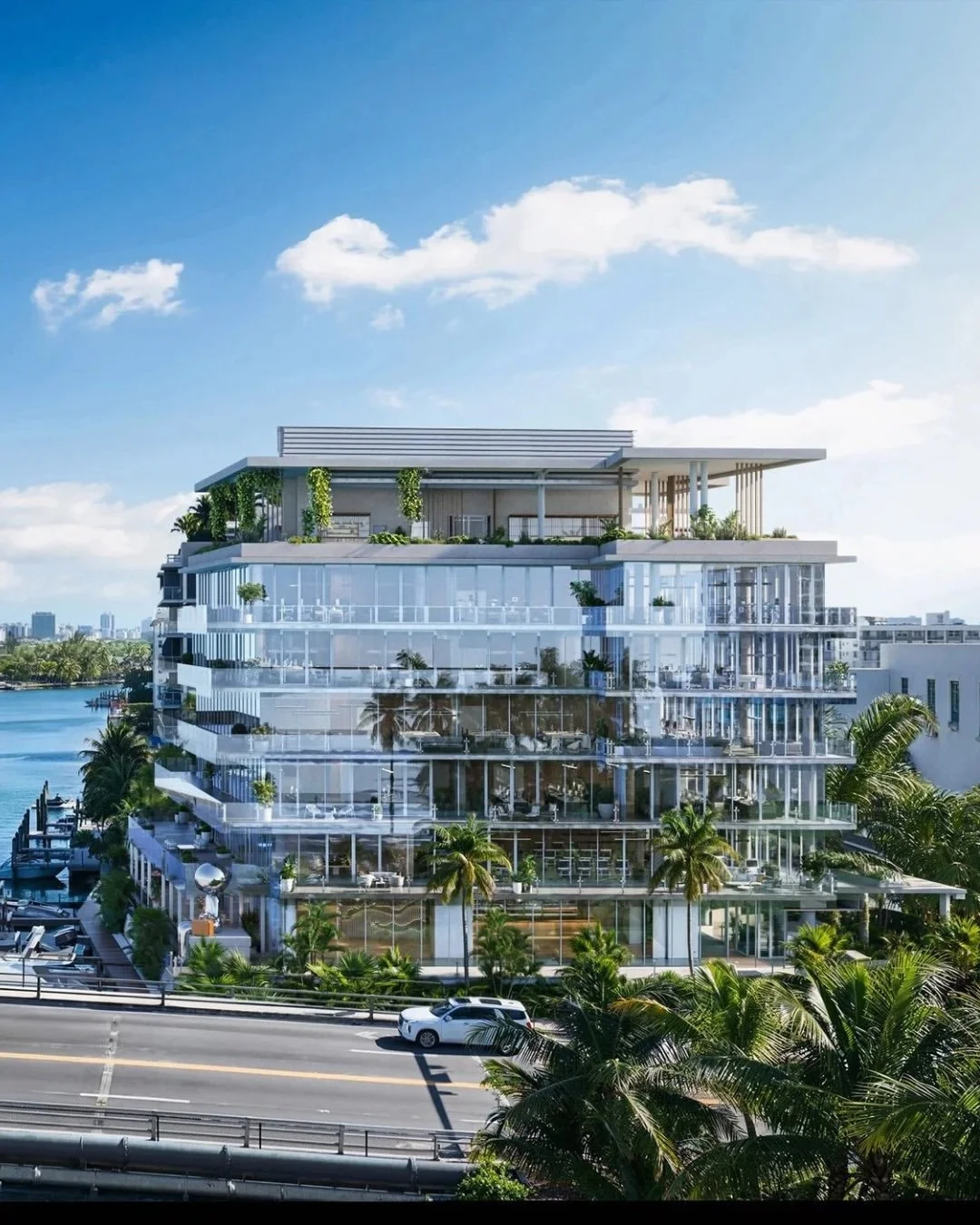 A new way to arrive to the office. ONE Kane is redefining the Miami workday with waterfront offices, reserved dock slips, and an address at the gateway to Bay Harbor Islands. Learn more via the link in bio.