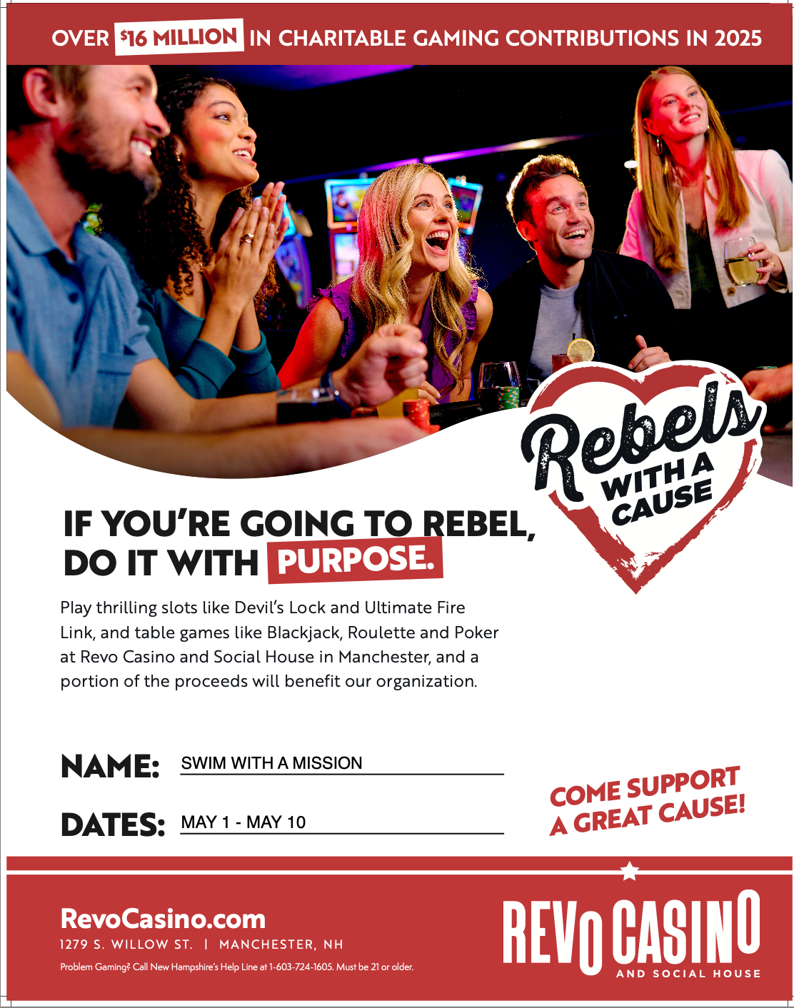 Revo Casino SWAM Dates