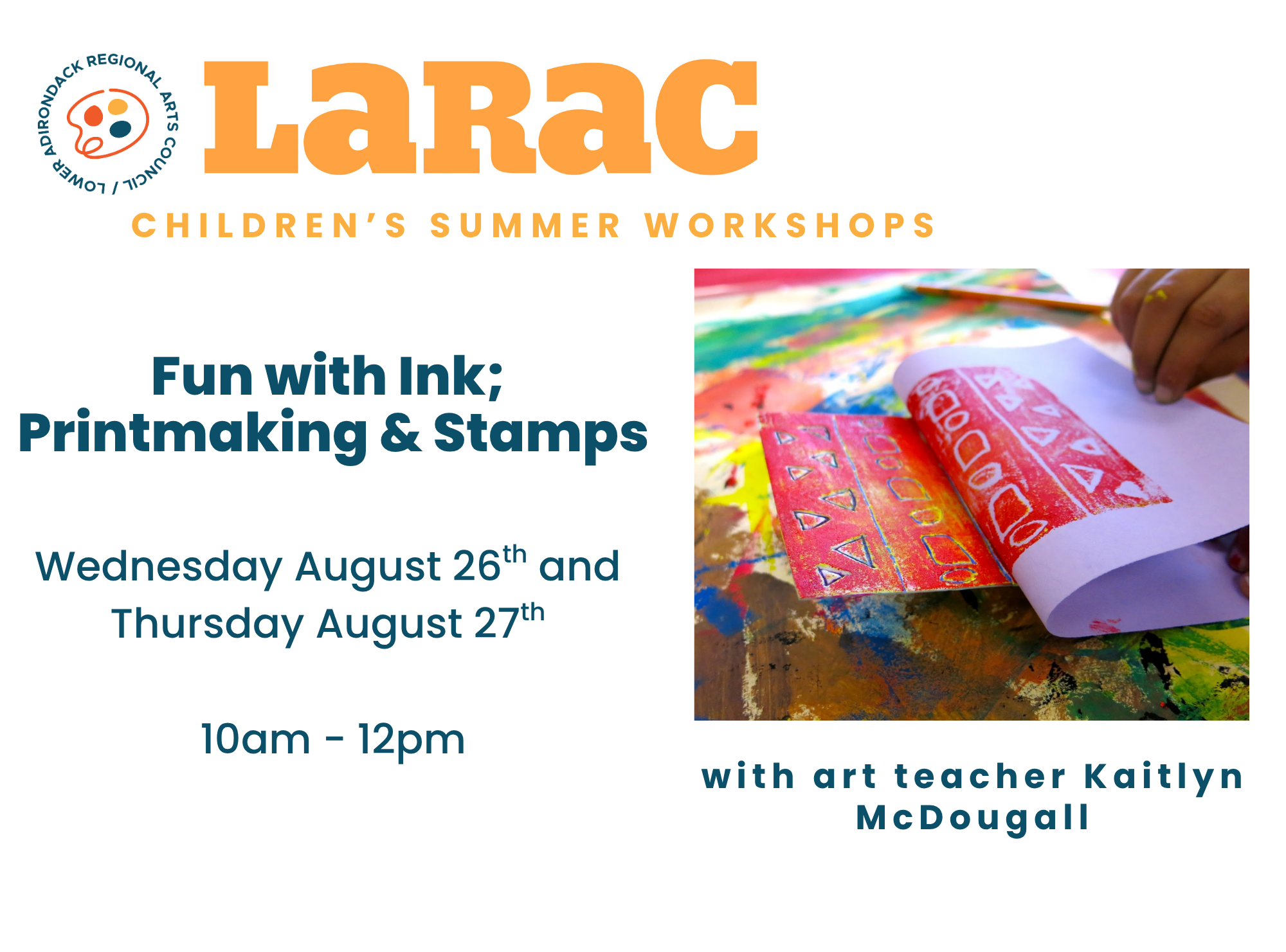Summer Children's Workshop: Fun with Ink! Printmaking and Stamps