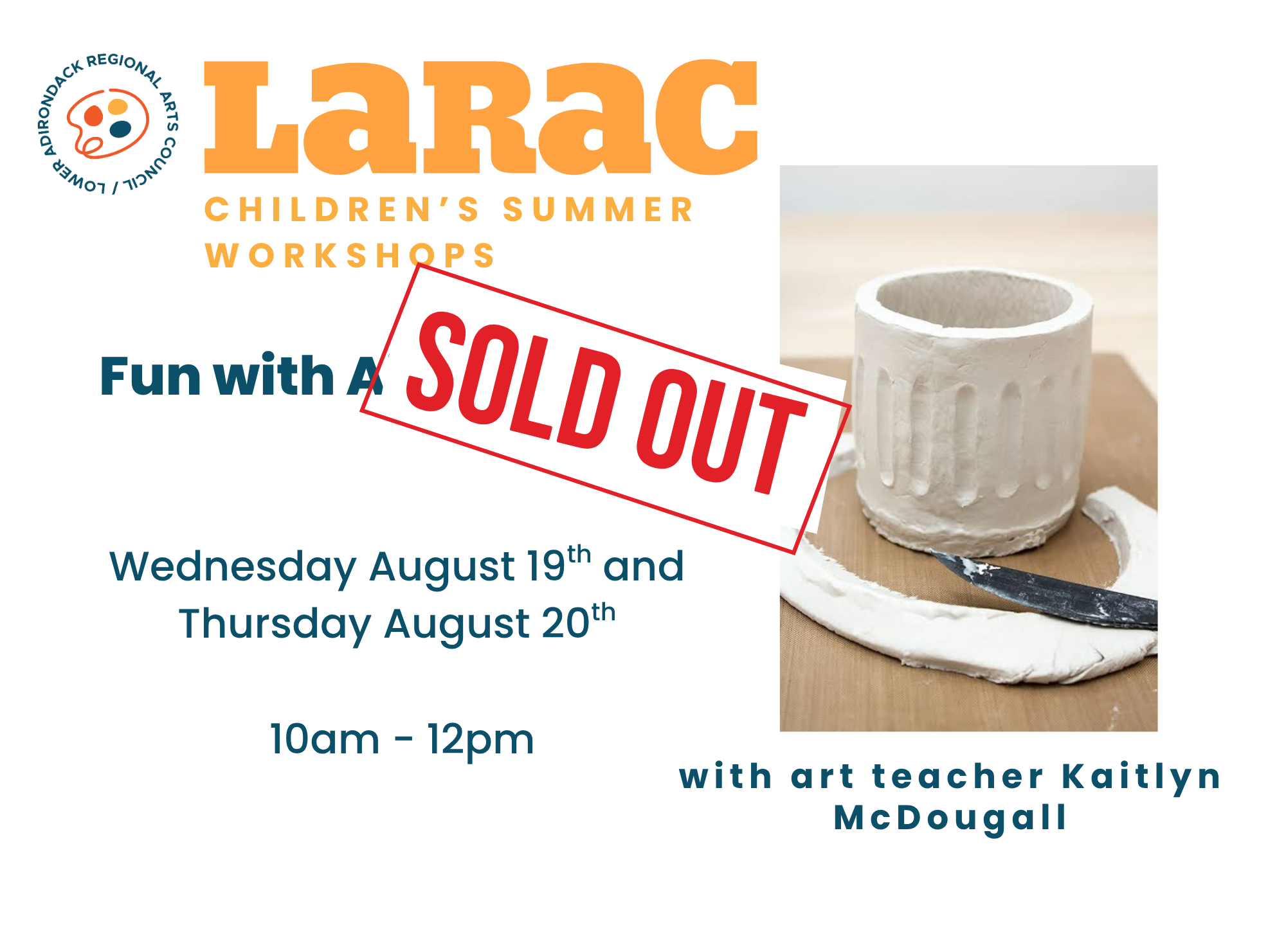 Summer Children's Workshop: Sculpture Fun with Air-Dry Clay