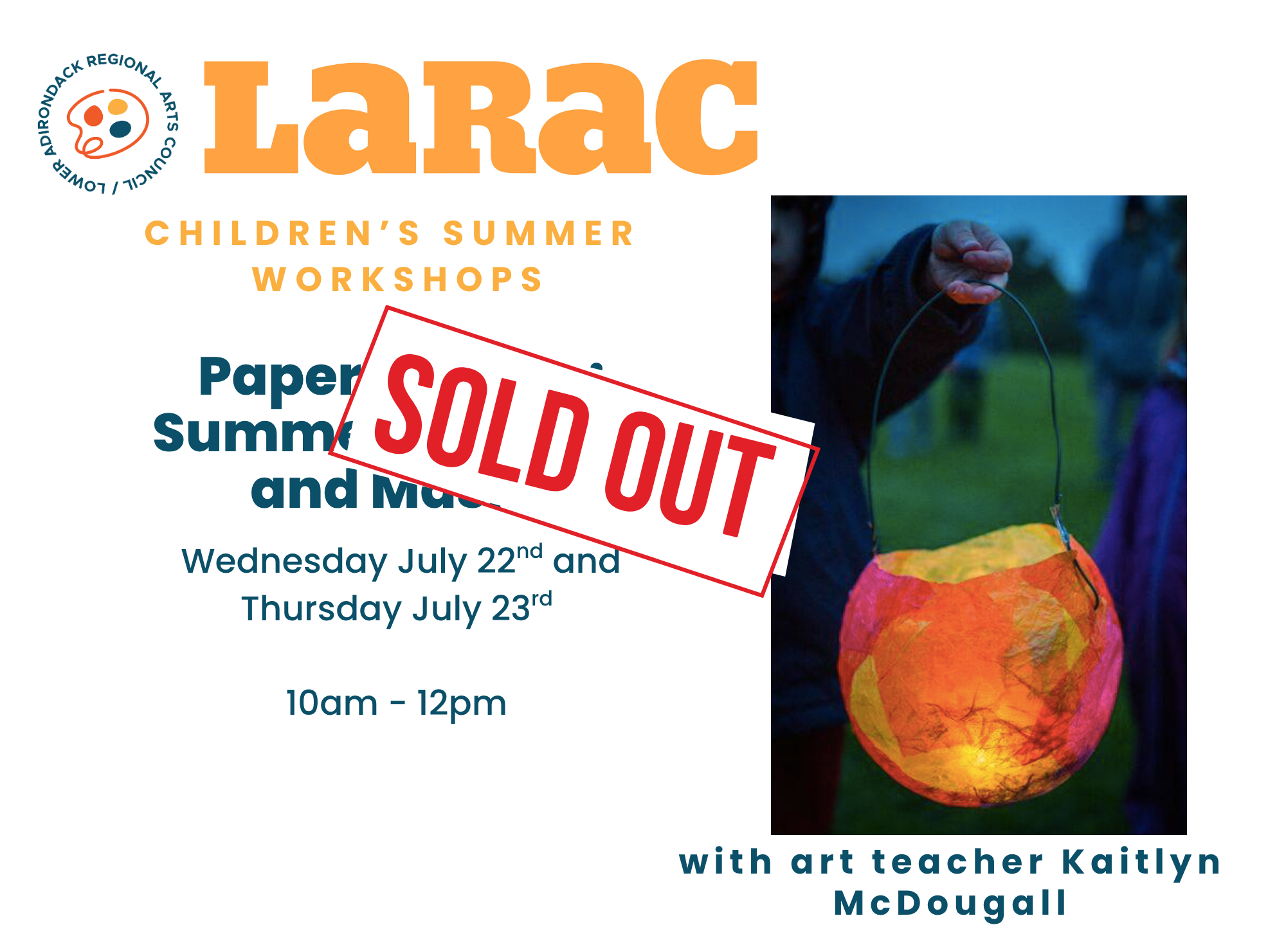 Summer Children's Workshop: Papier-mâché: Summer Lanterns and Masks!