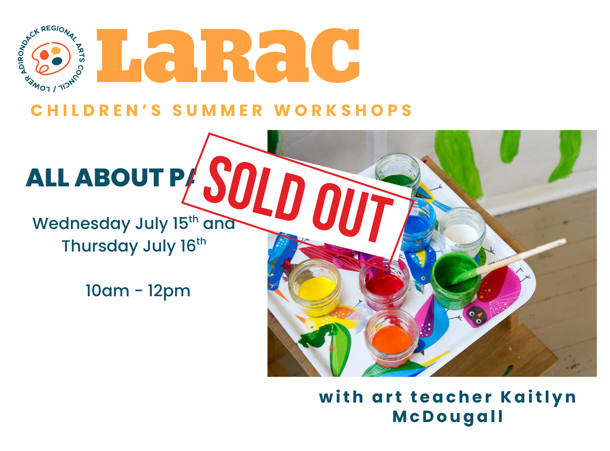 Summer Children's Workshop: All About Paint!