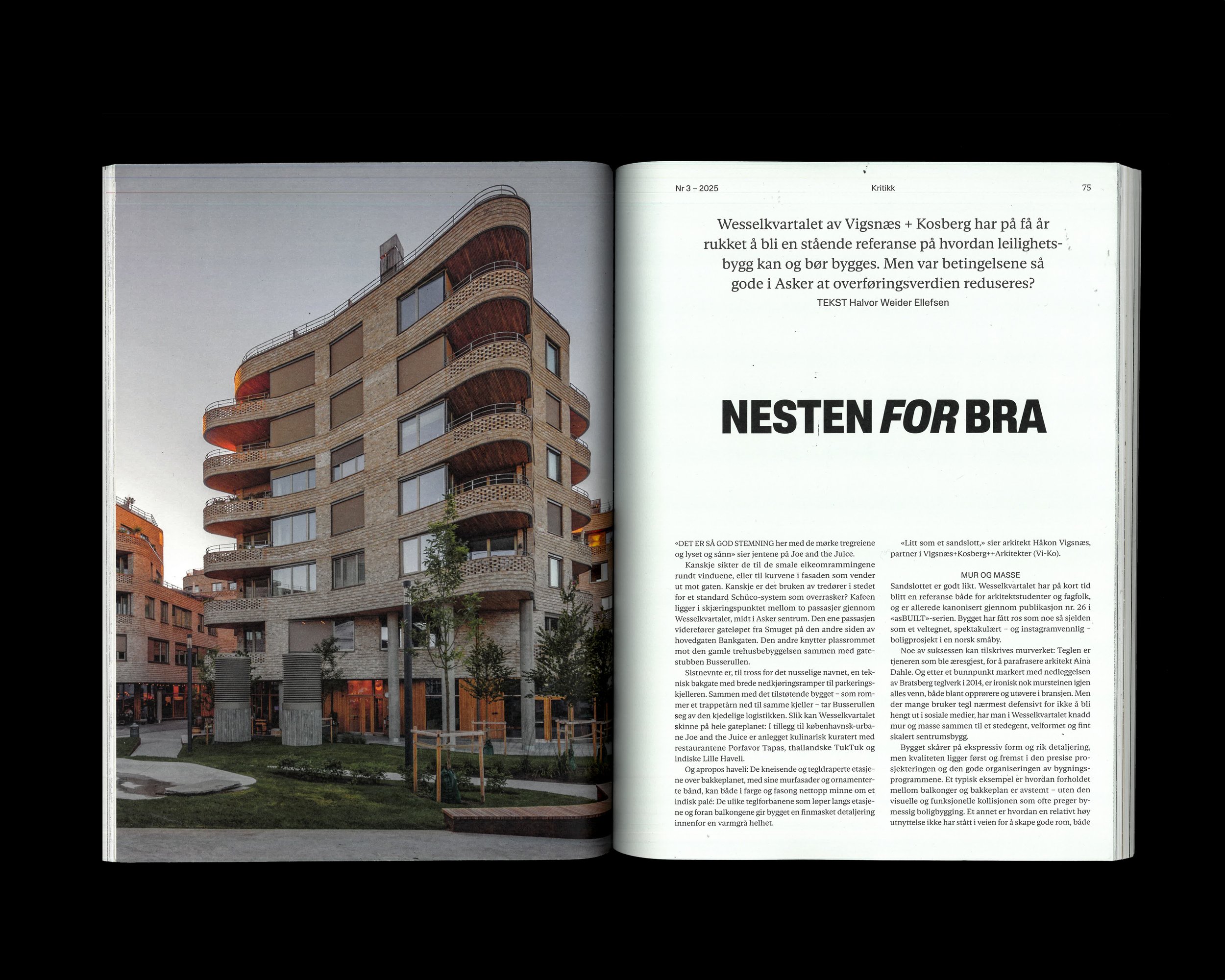Wesselkvartalet featured in the June edition of The Norwegian Review of Architecture.