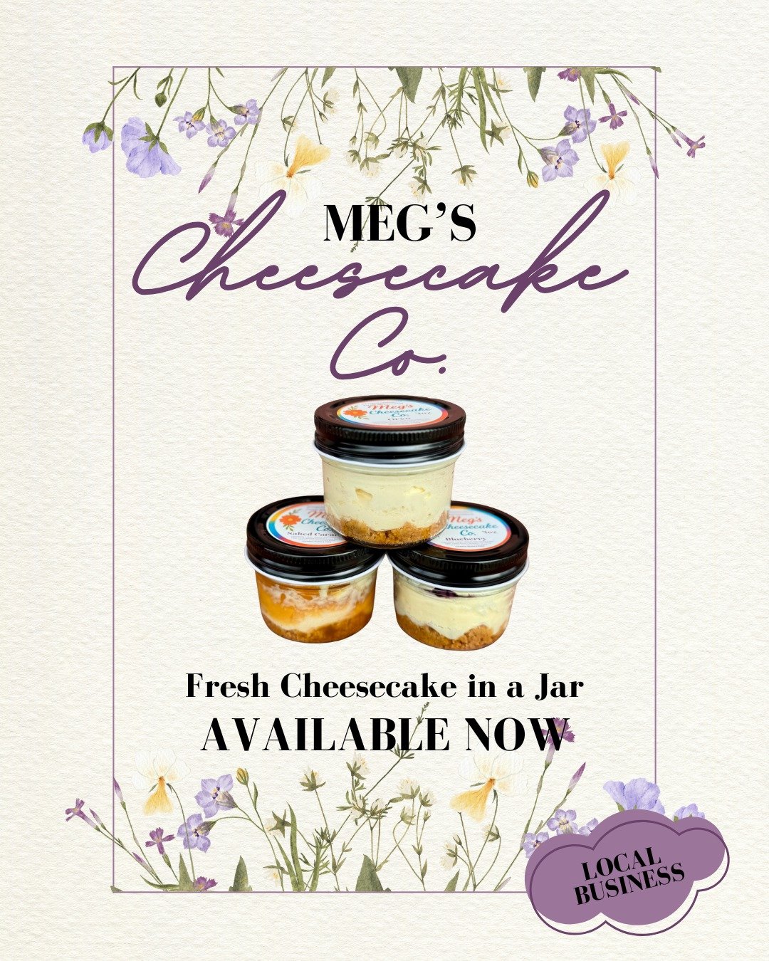 Meg's Fresh Cheesecake is available now at Coyle's!
Can be found in the cooler βοΈ
@megscheesecakeco