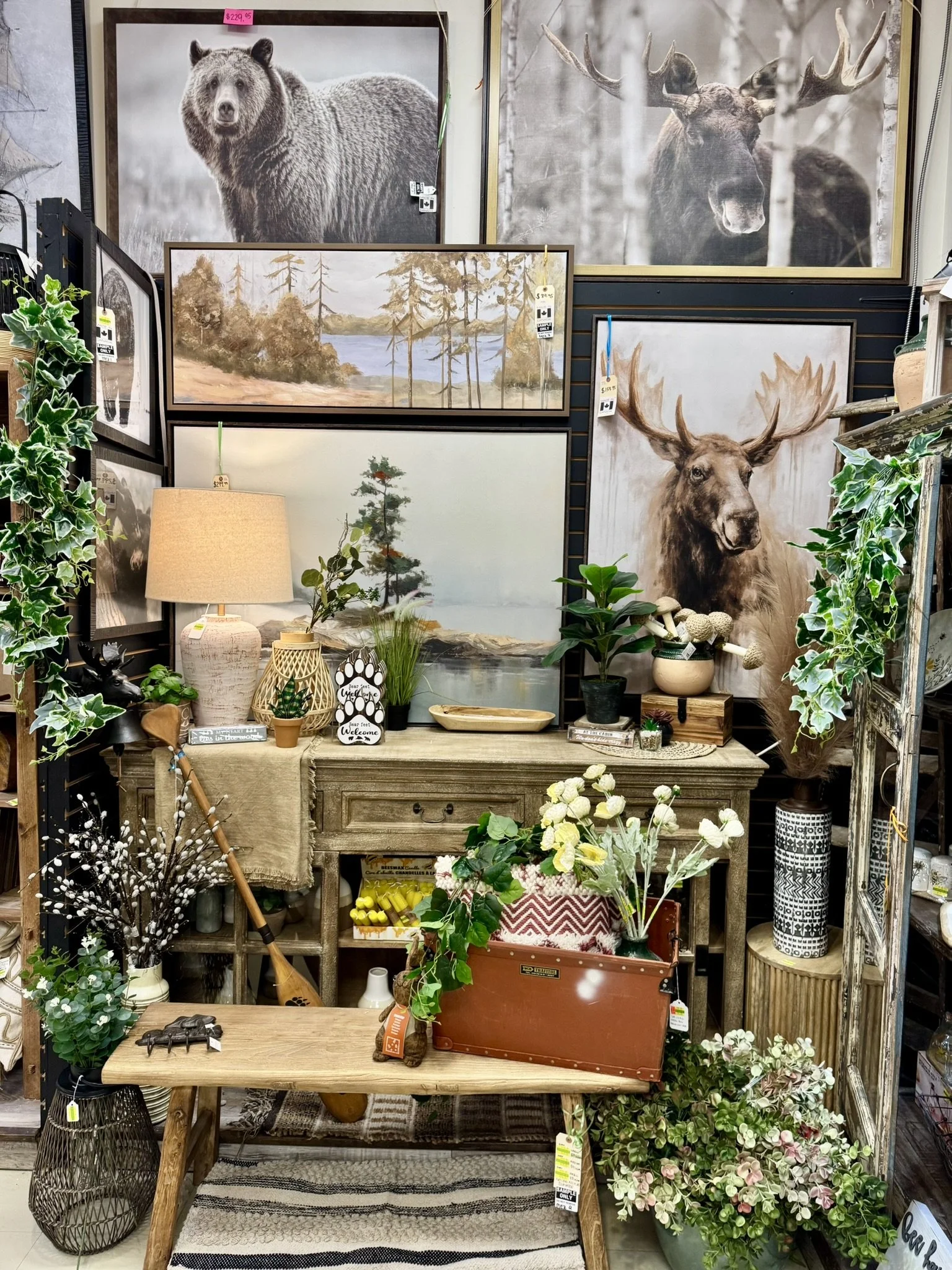 Coyle's giftware with greenery and wildlife pictures