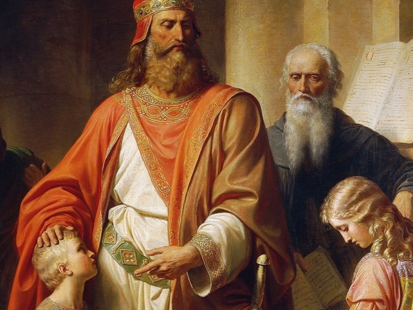 Charlemagne+rebukes+the+careless+students+%281855%29+Karl+von+Blaas+%28Austrian%2C+1815+%E2%80%93+1894%29.jpg