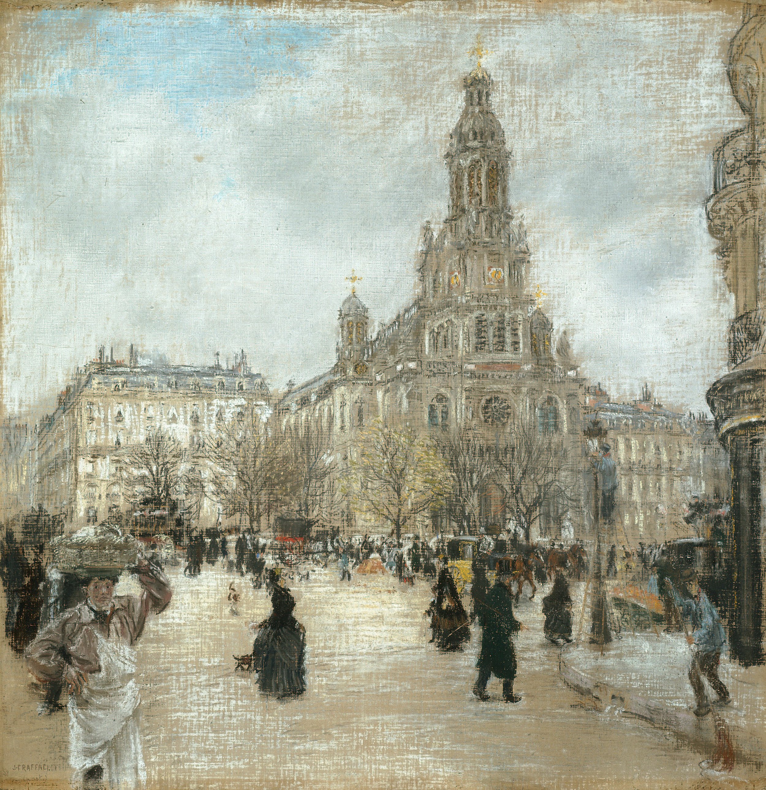 Place de la Trinité, Paris by Jean Francois Raffaeêlli.jpeg