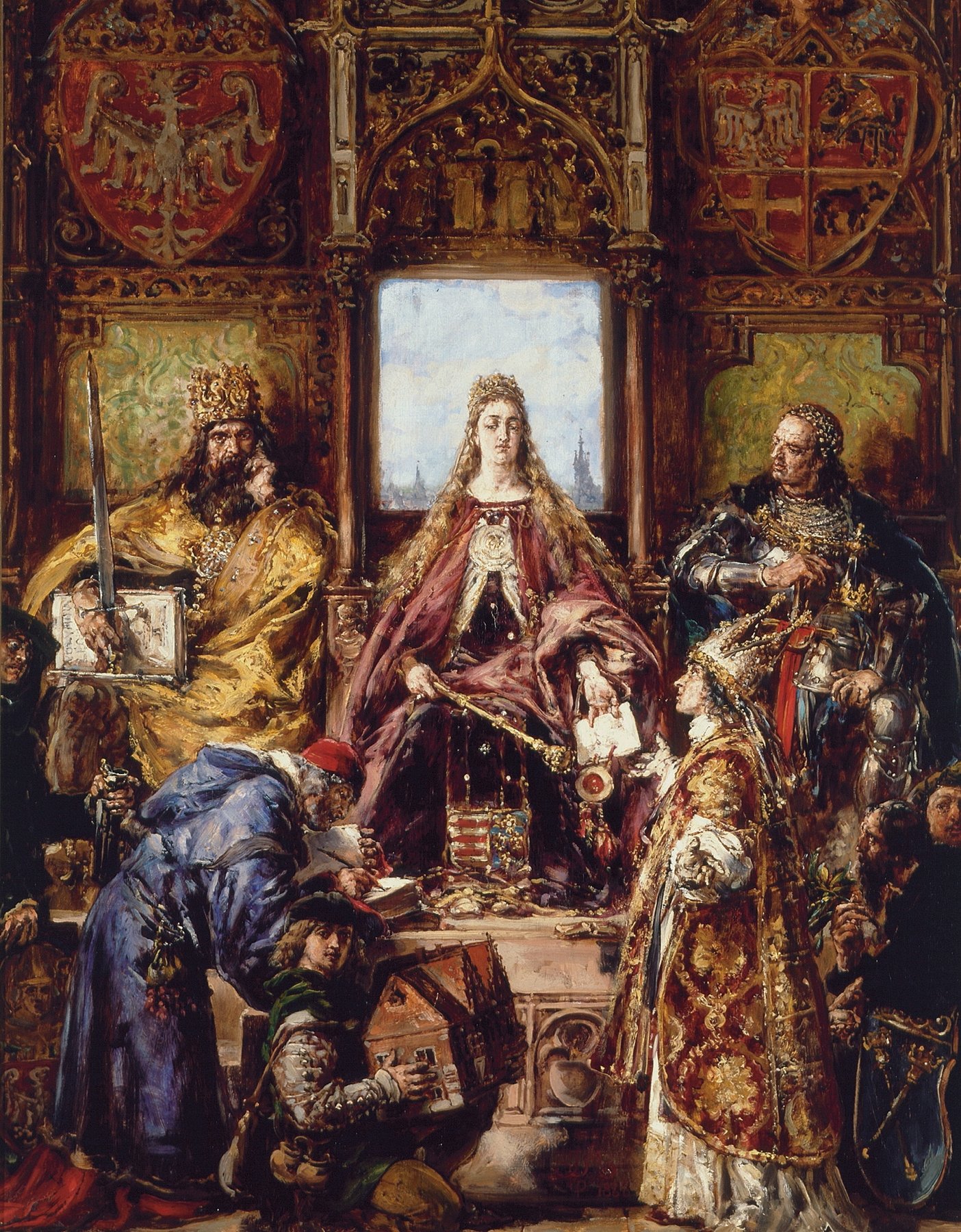 Founding of the Academy, 1361–1399–1400 AD, from the series “History of Civilization in Poland” (1888) Jan Matejko (Polish, 1838-1893).jpg