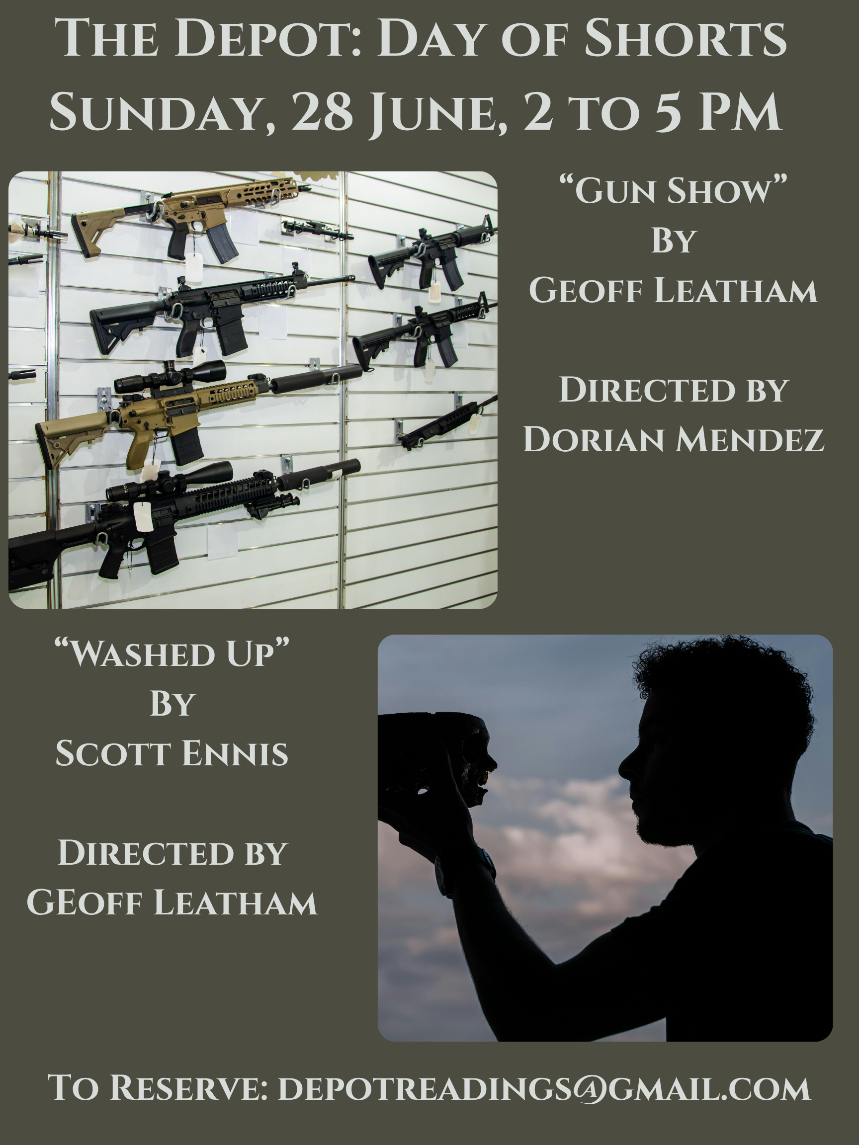 Day of Shorts: "Gun Show" and "Washed Up"