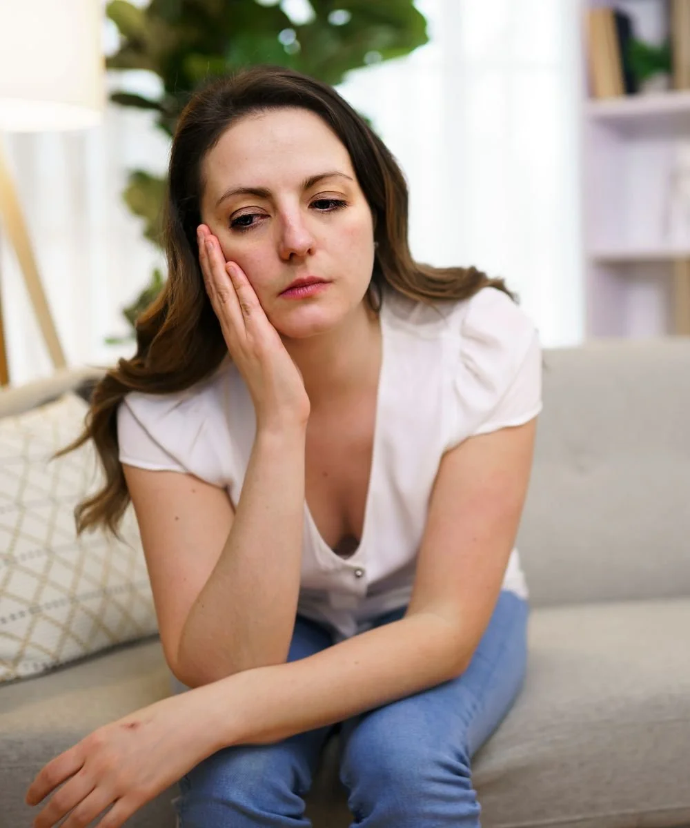 Woman struggling with conflict avoidance