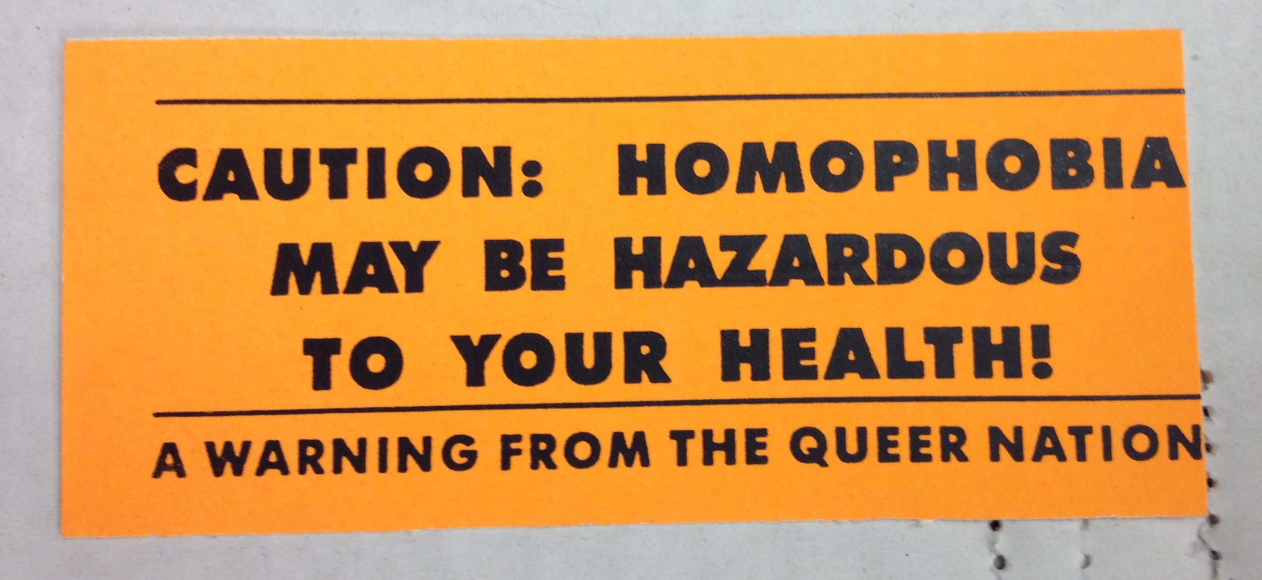 Caution: Homophobia May Be Hazardous To Your Health