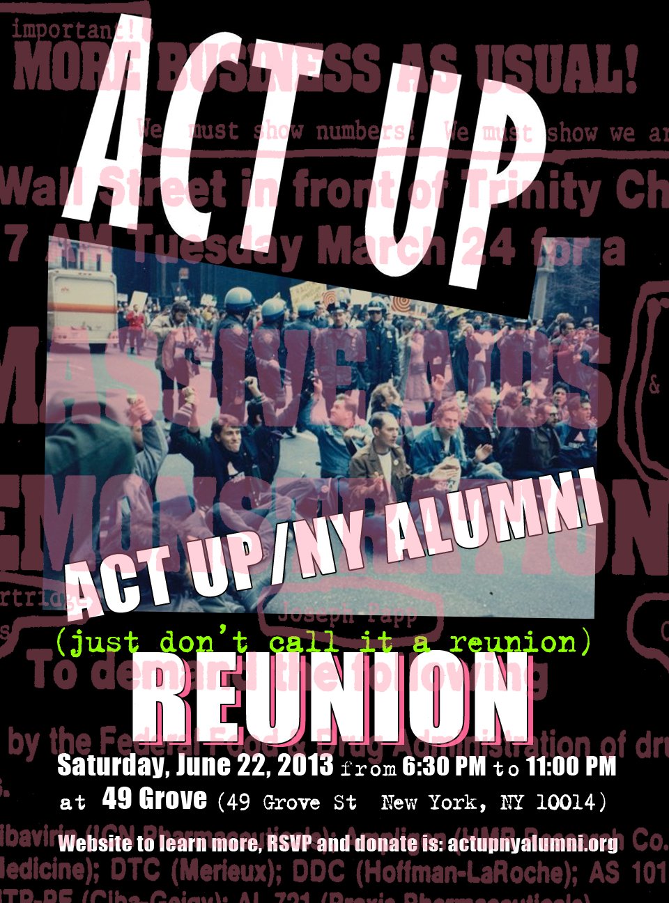 ACT UP/NY Alumni Reunion Poster, version 3