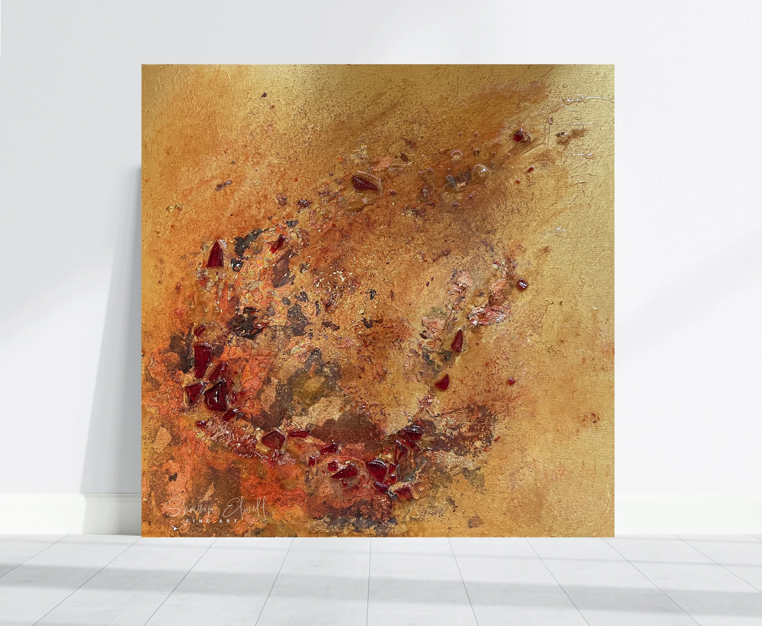 IrredesentGold_MixMedia_12x12_SharonElwell_2025 3.JPG