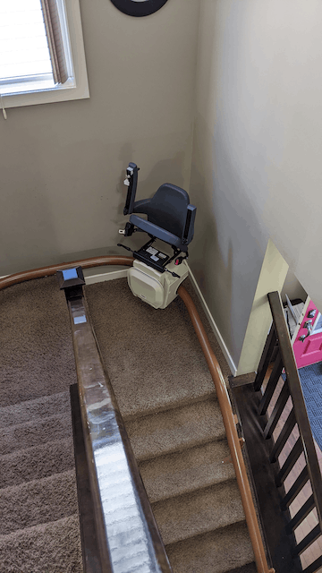 Handicare Freecurve Curved Stairlift Installation