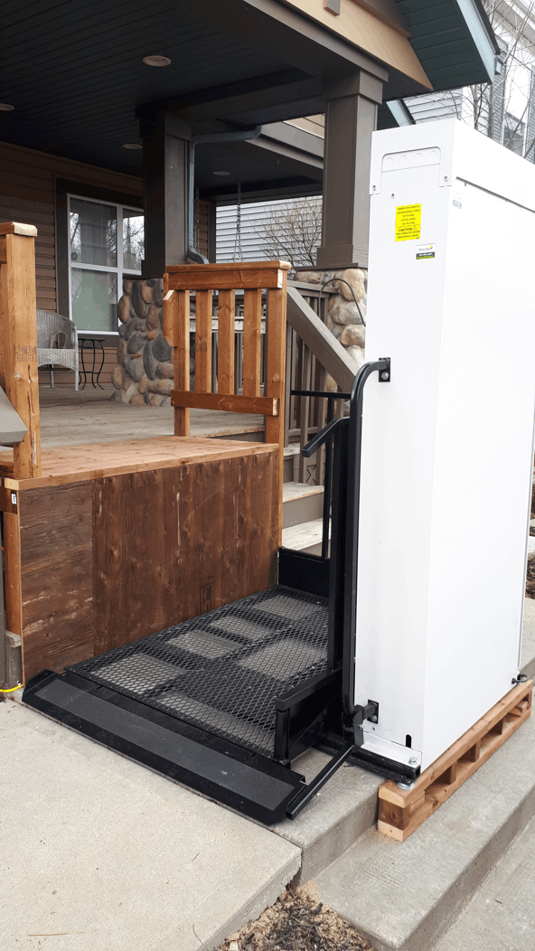 Custom Wheelchair Vertical Platform Lift Installation