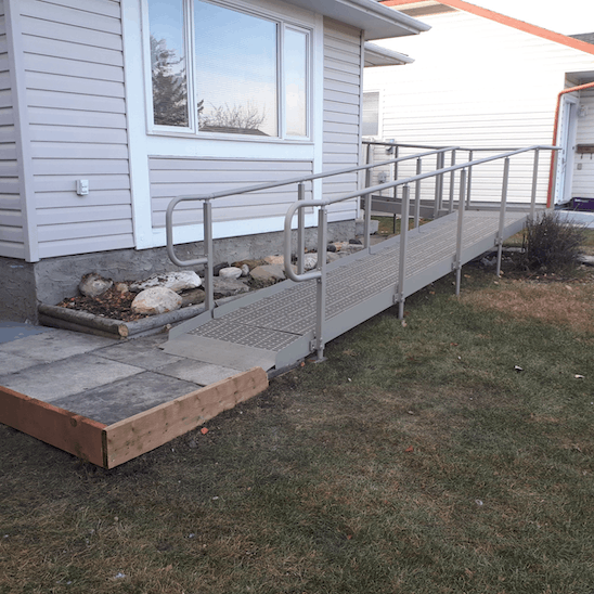 Wheelchair Ramp Turning Platforms