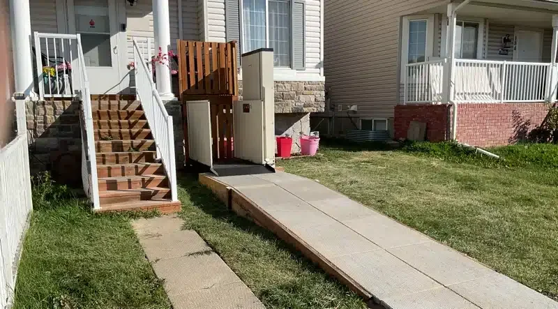 Custom Ramp with Vertical Platform Lift