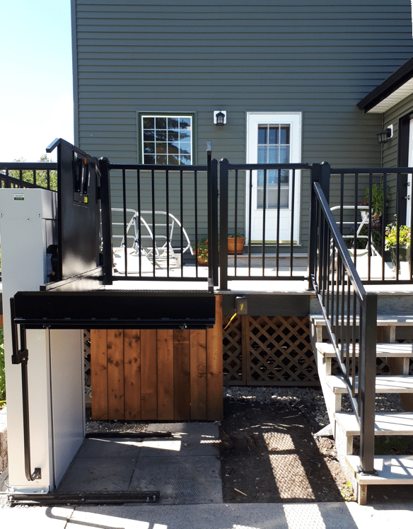 Straight Through Wheelchair Platform Lift with Two Gates