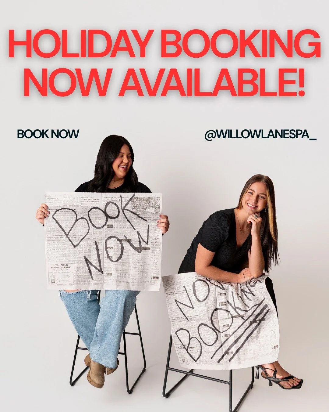 Holiday glow season is here &mdash; and spots are going quickly!
Reserve your appointment online to guarantee your place. 🎄✨