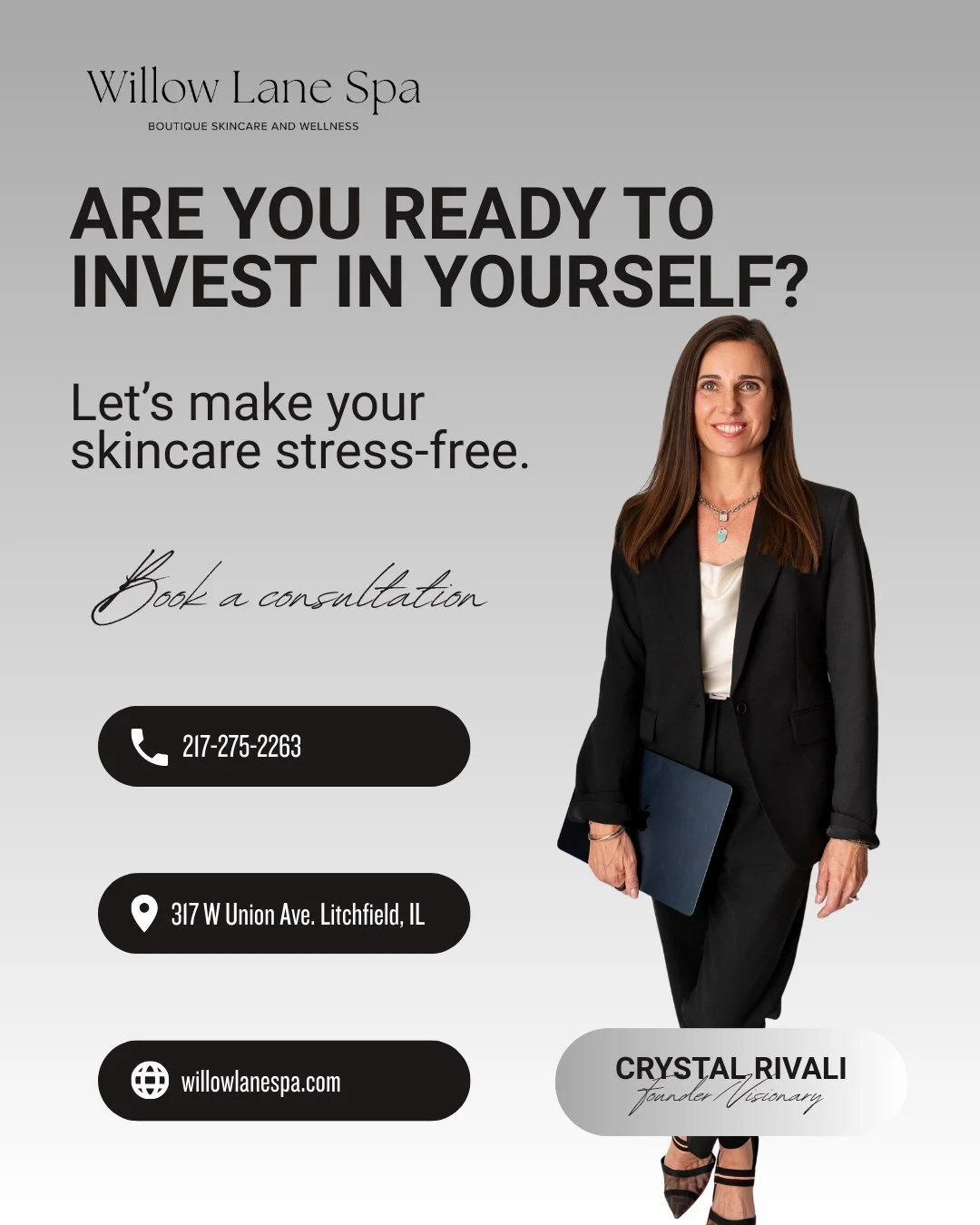 Investing in your skin doesn&rsquo;t have to feel overwhelming.
With expert guidance and a personalized plan, skincare can be simple, intentional, and effective.

Book a consultation and let&rsquo;s create a routine that truly works for you.
