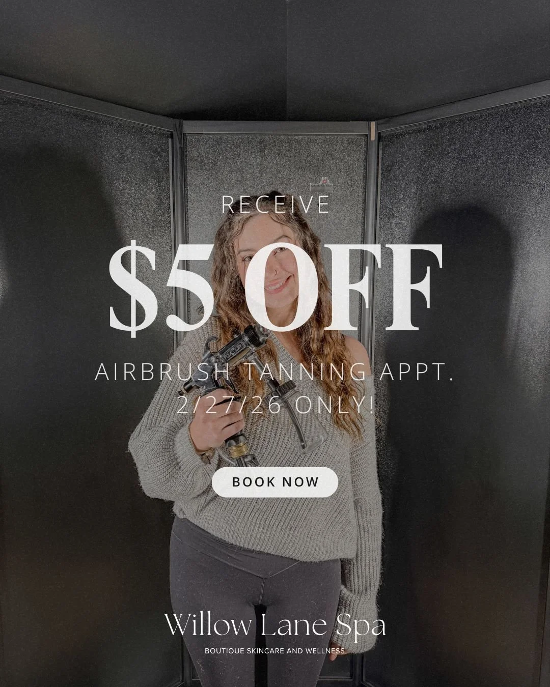 Weekend plans on the calendar?
Or simply in the mood to glow ✨

This Friday only, enjoy $5 off our airbrush tanning&mdash;a flawless, natural-looking tan designed to elevate any weekend moment. Whether you&rsquo;re attending an event or treating your