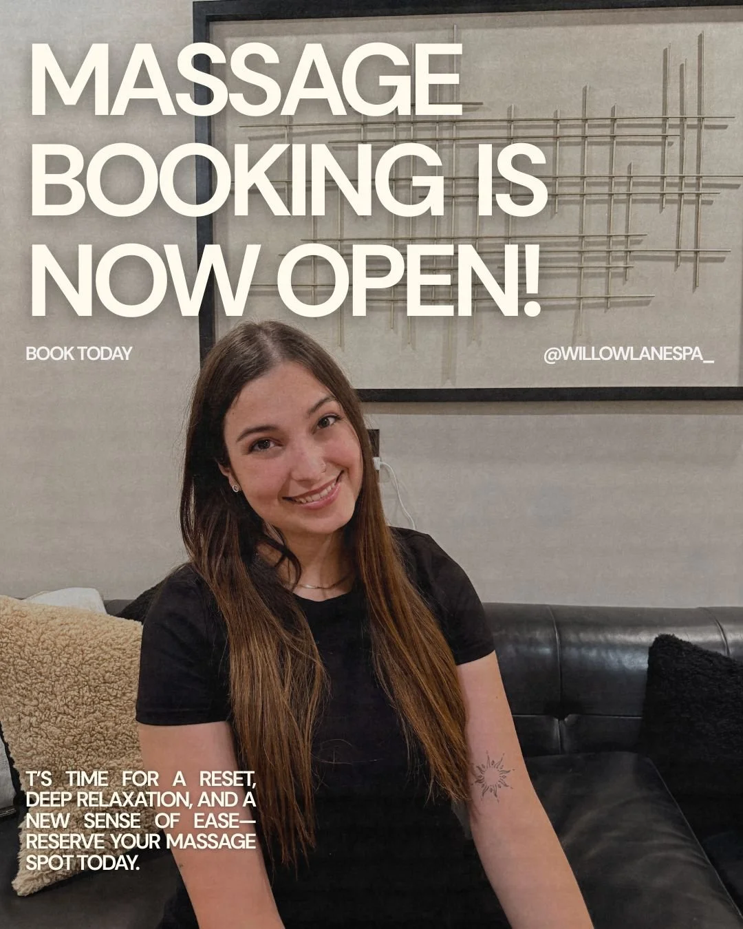 The wait is over&mdash;massage is now officially available for booking at Willow Lane Spa 🤍

Whether you&rsquo;re needing to release tension, reset your nervous system, or simply take time for yourself, our massage services are designed to help you 