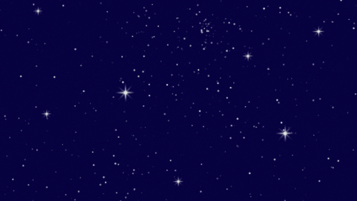 A night sky filled with small stars and a few larger, brighter stars.