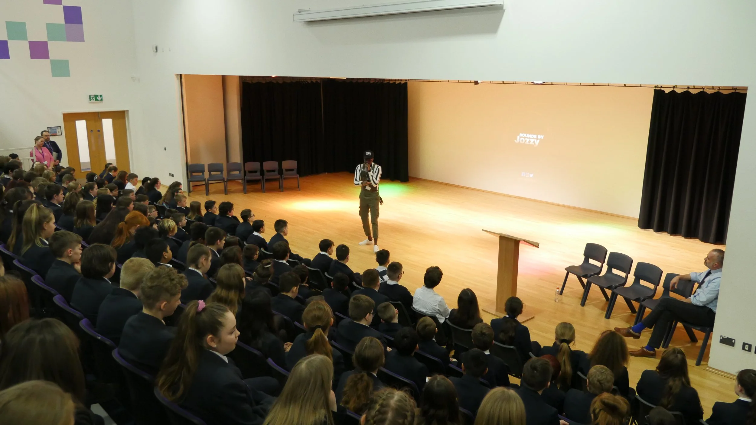 DJ Jozzy Speaking to students