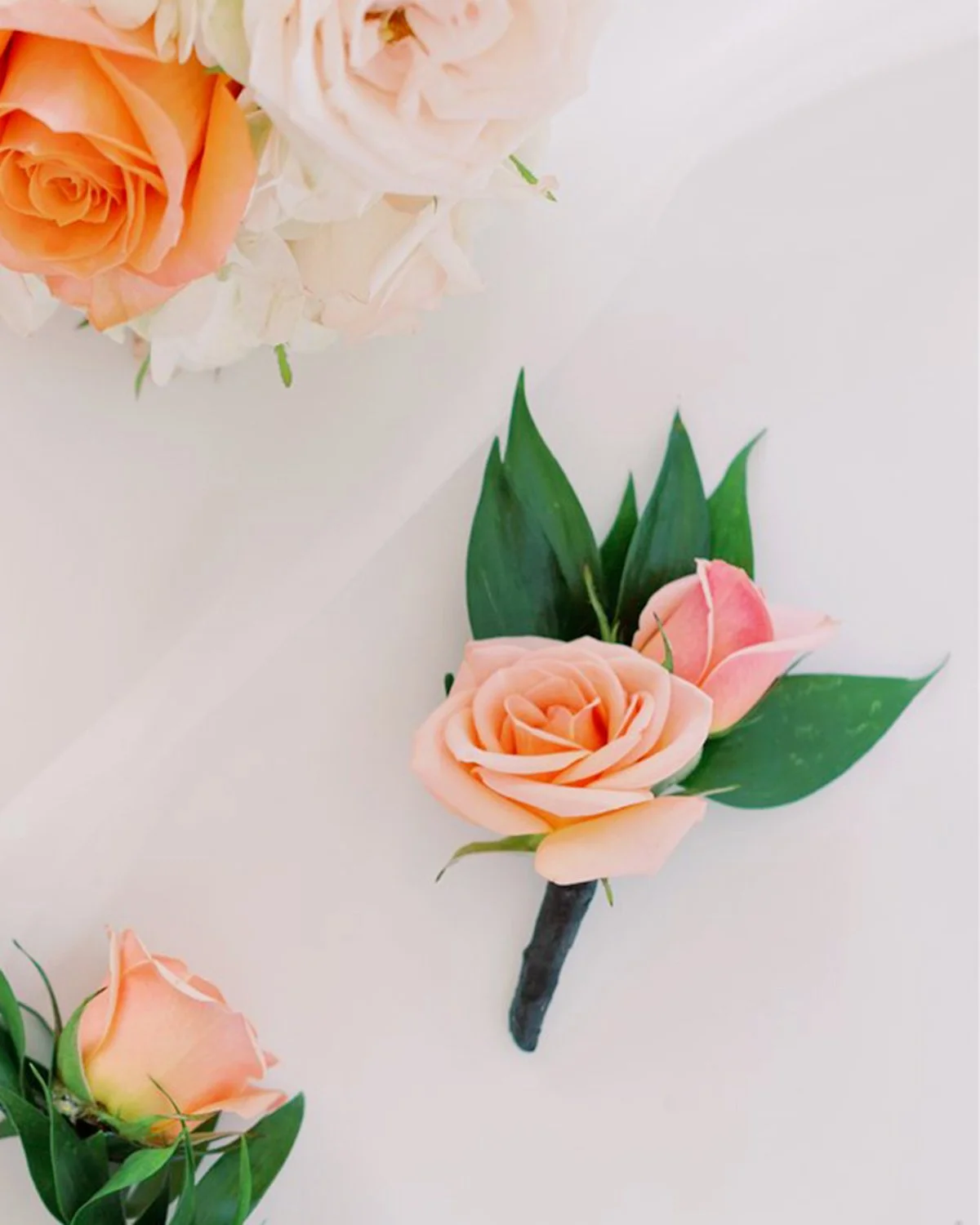 Coral Garden Boutonniere