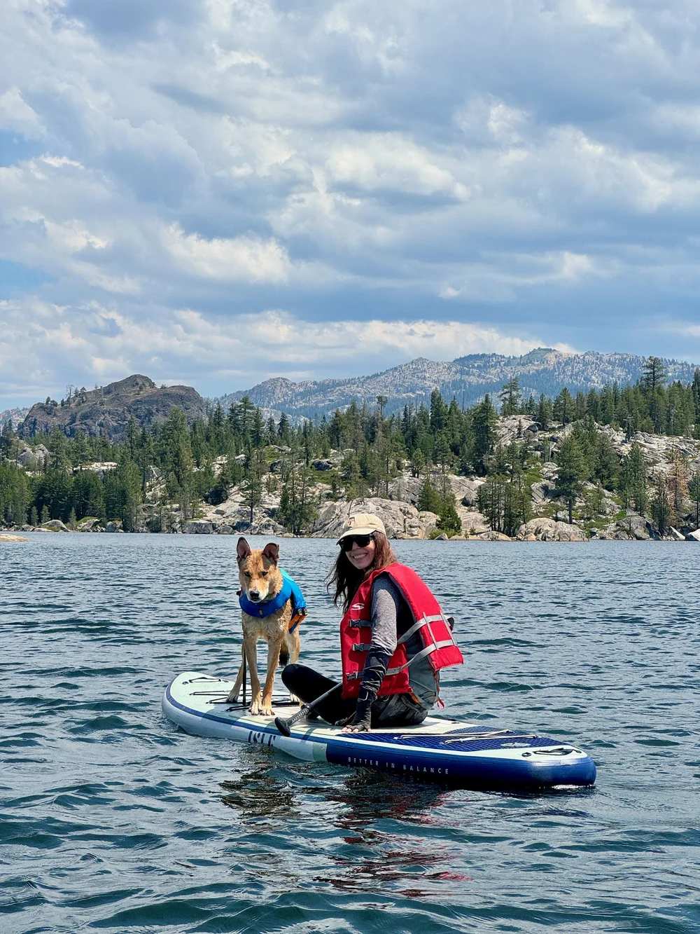 Paddle boarding with Linus
