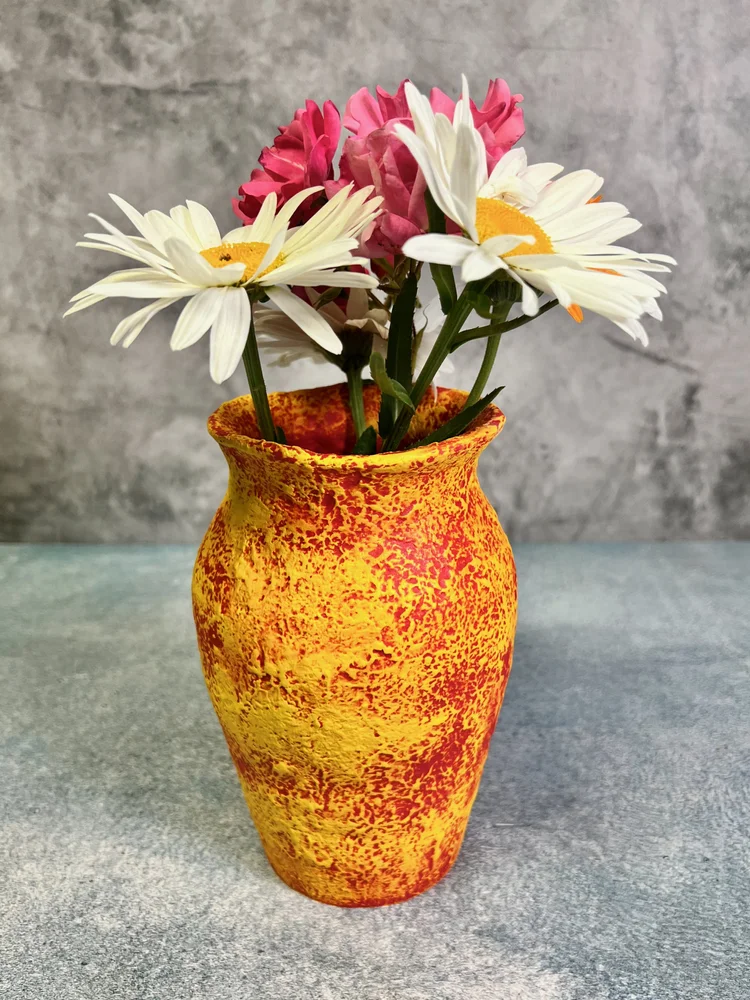 A handmade ceramic vase