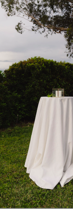 Plain Cocktail Tablecloth Round, Crisp White