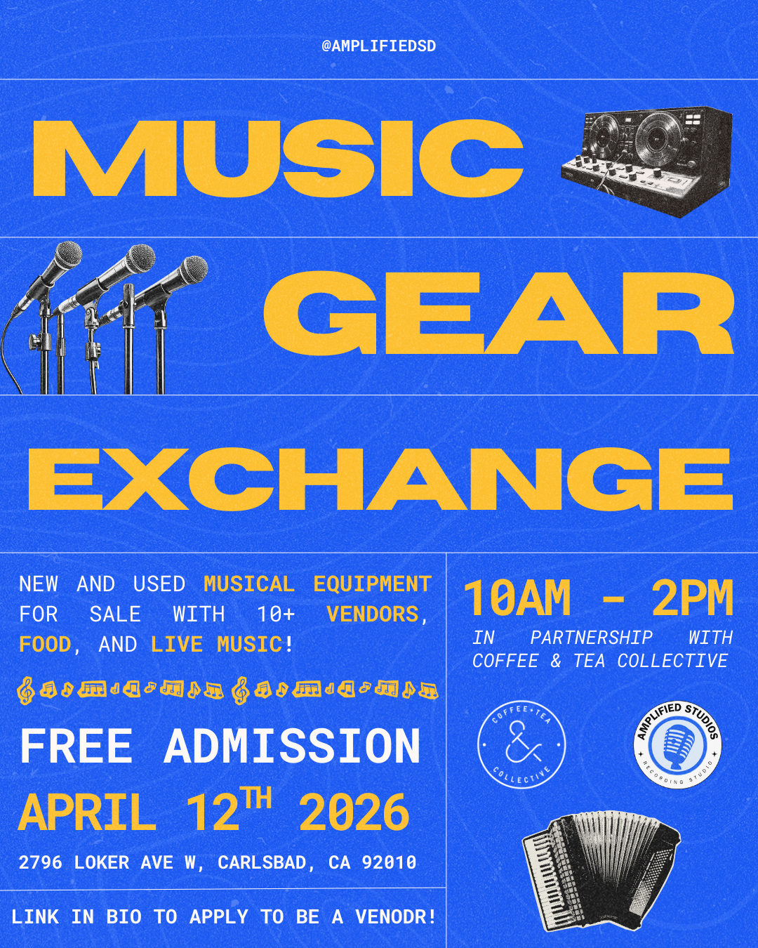 Music Gear Exchange @ Amplified Studios! 