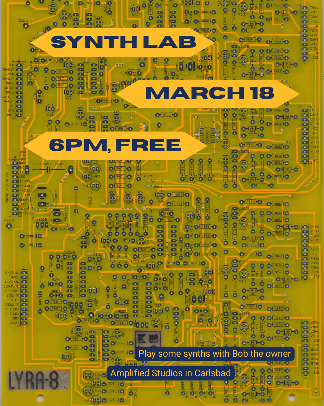 Synth Lab (nerd out, bring your synths, and try out ours!)
