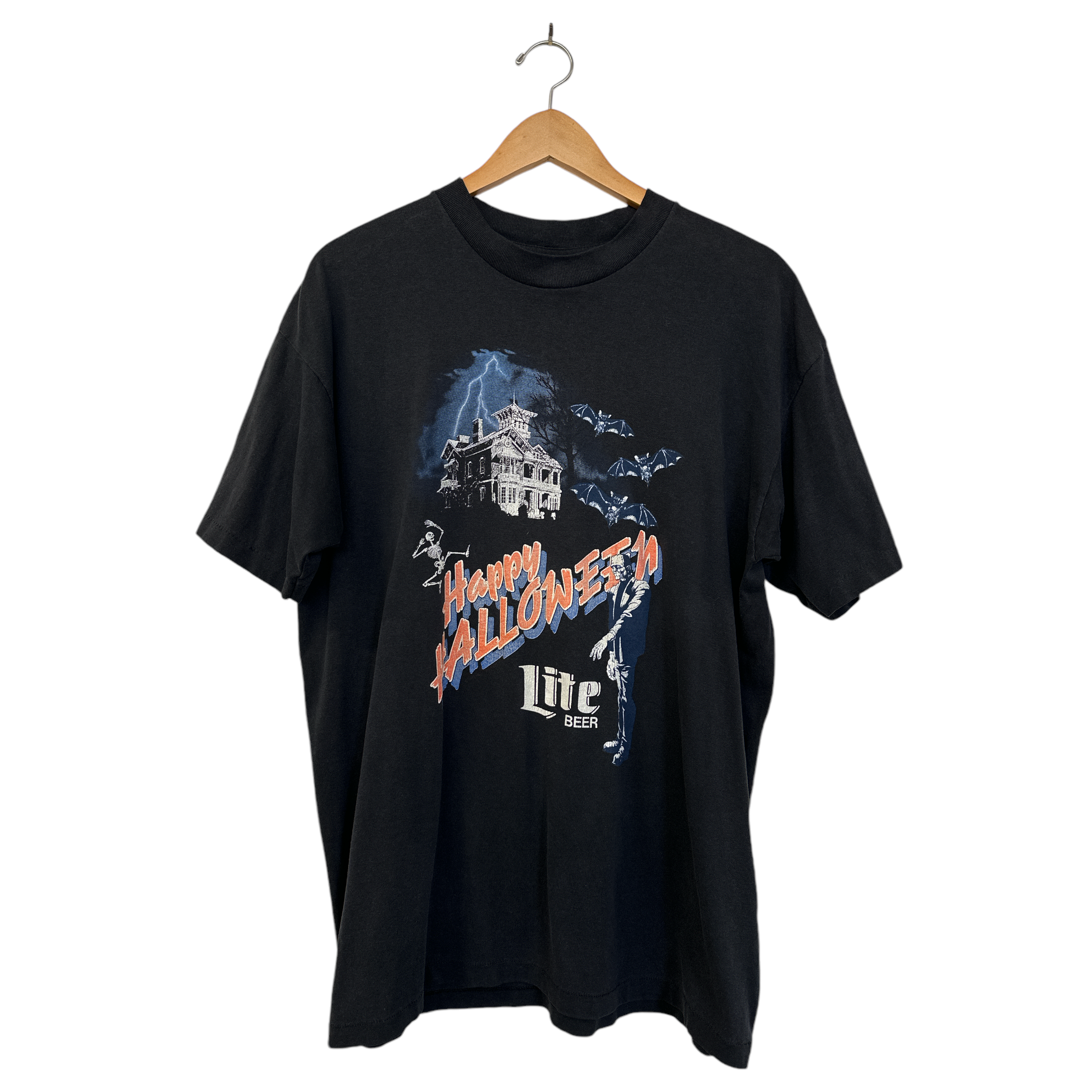 VINTAGE LITE BEER HALLOWEEN TEE SHIRT