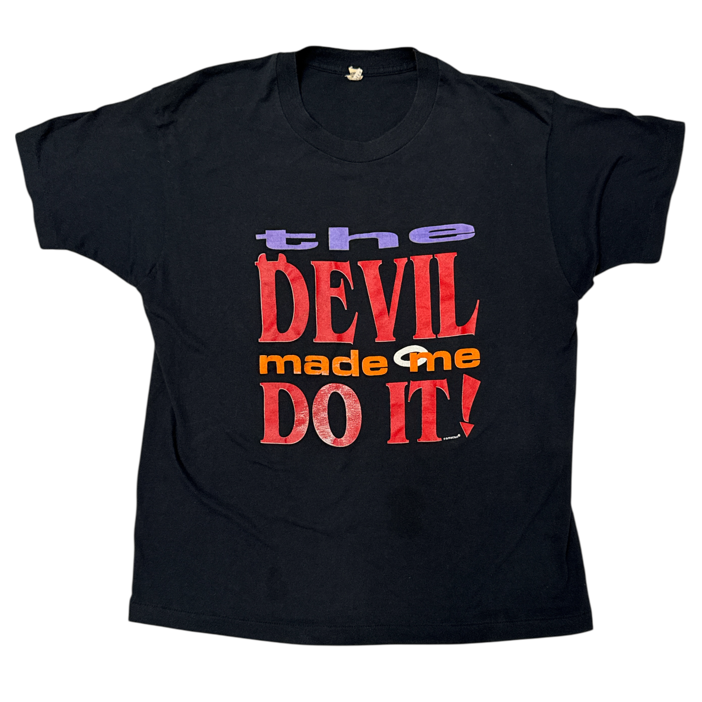 Vintage The Devil Made Me Do It Tee Shirt  (44" chest)