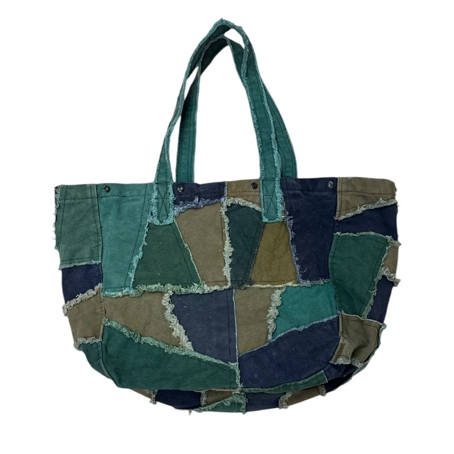 RECYCLED FABRIC PATCHWORK TOTE