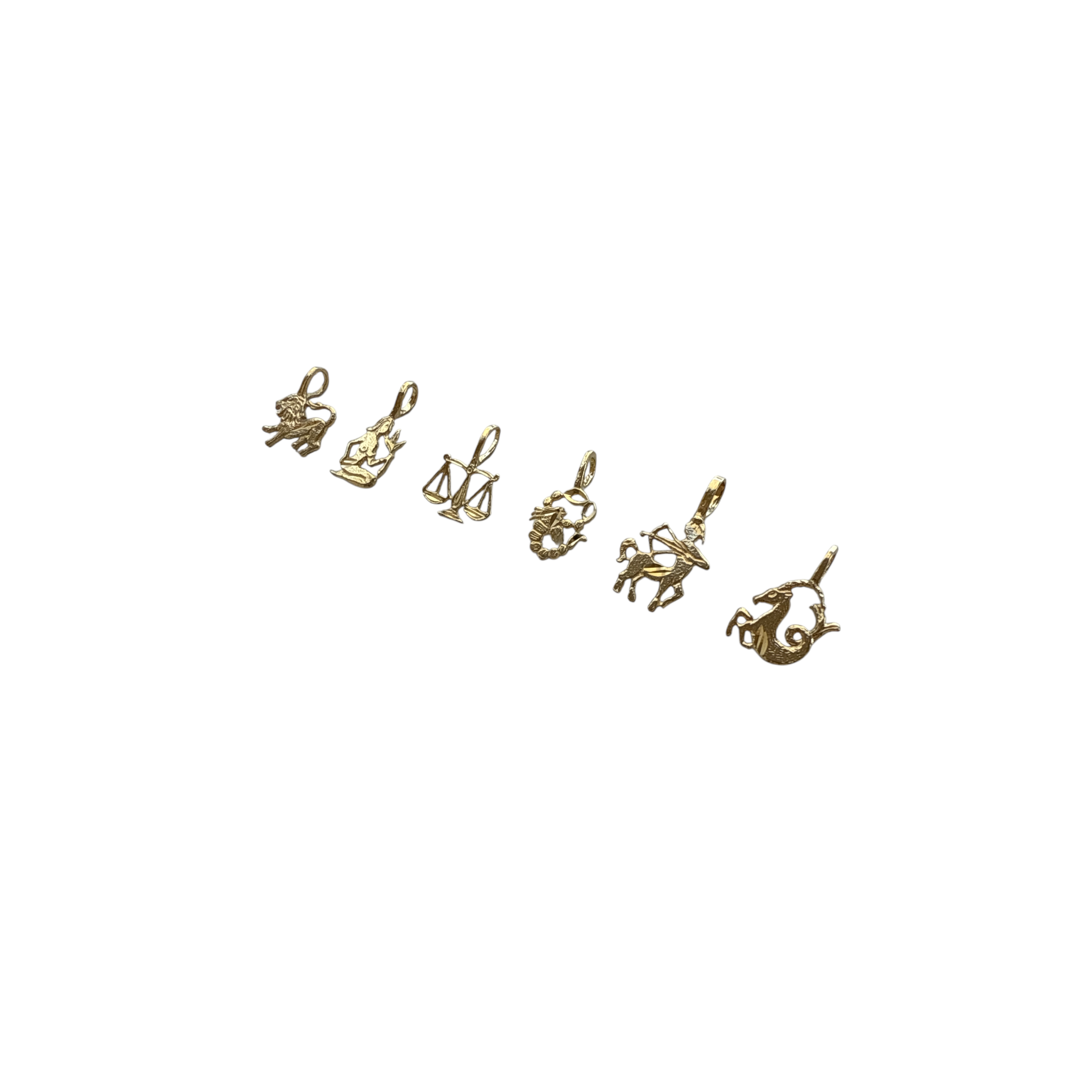 Recycled 14k Gold Zodiac Pendants