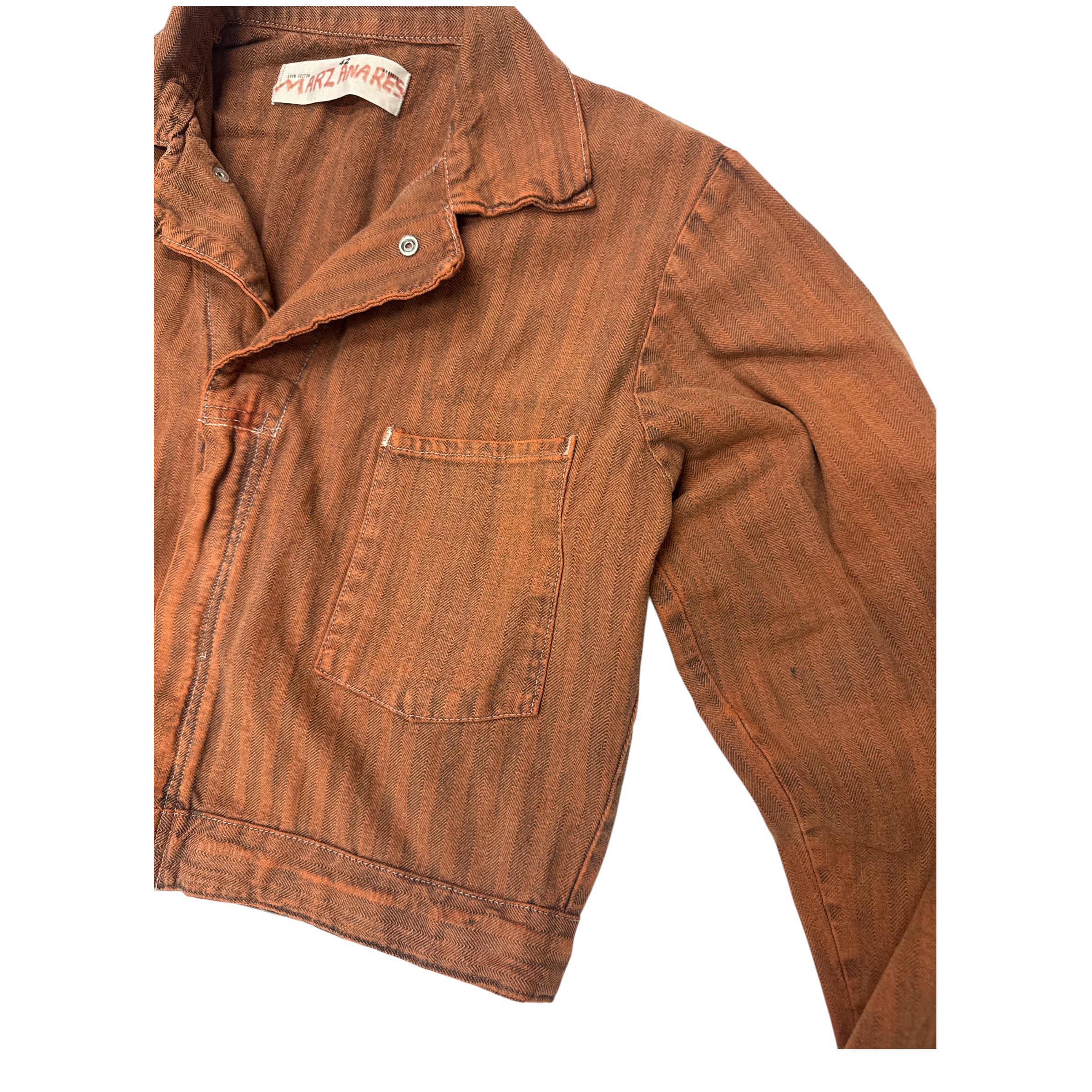VINTAGE CROPPED WORKWEAR JACKET HERRINGBONE