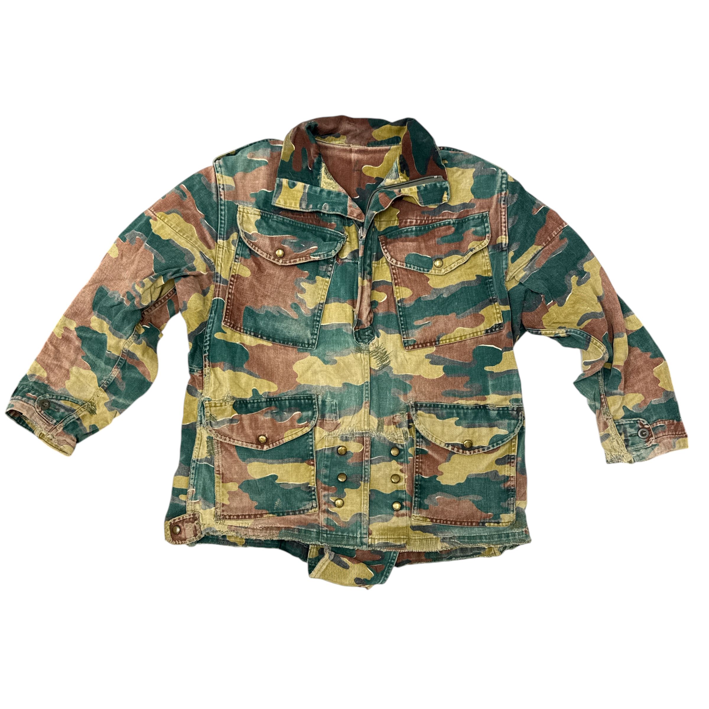 1960s Vintage Belgian Jigsaw Camo Paratrooper Smock