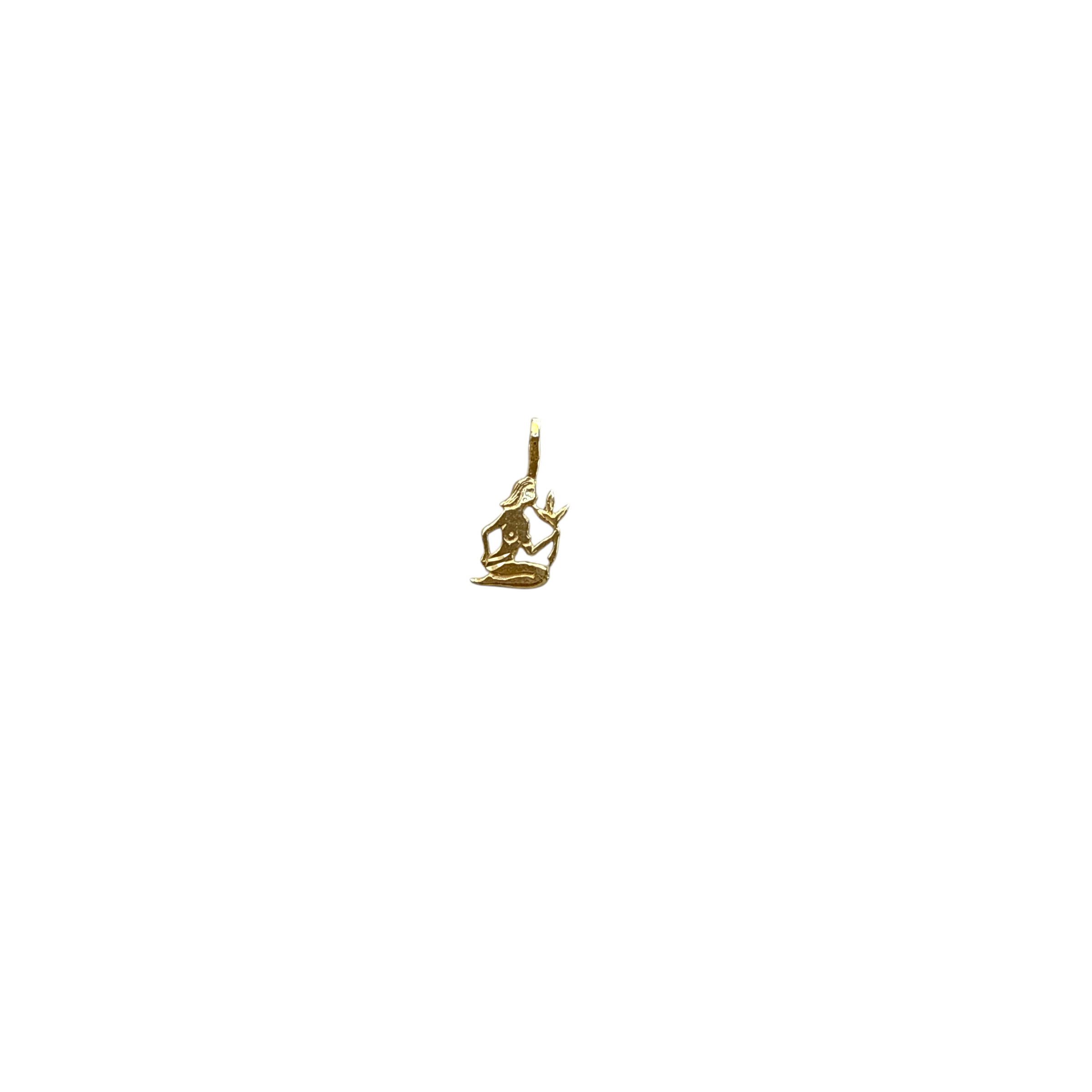 Recycled 14k Gold Zodiac Virgo Pendant