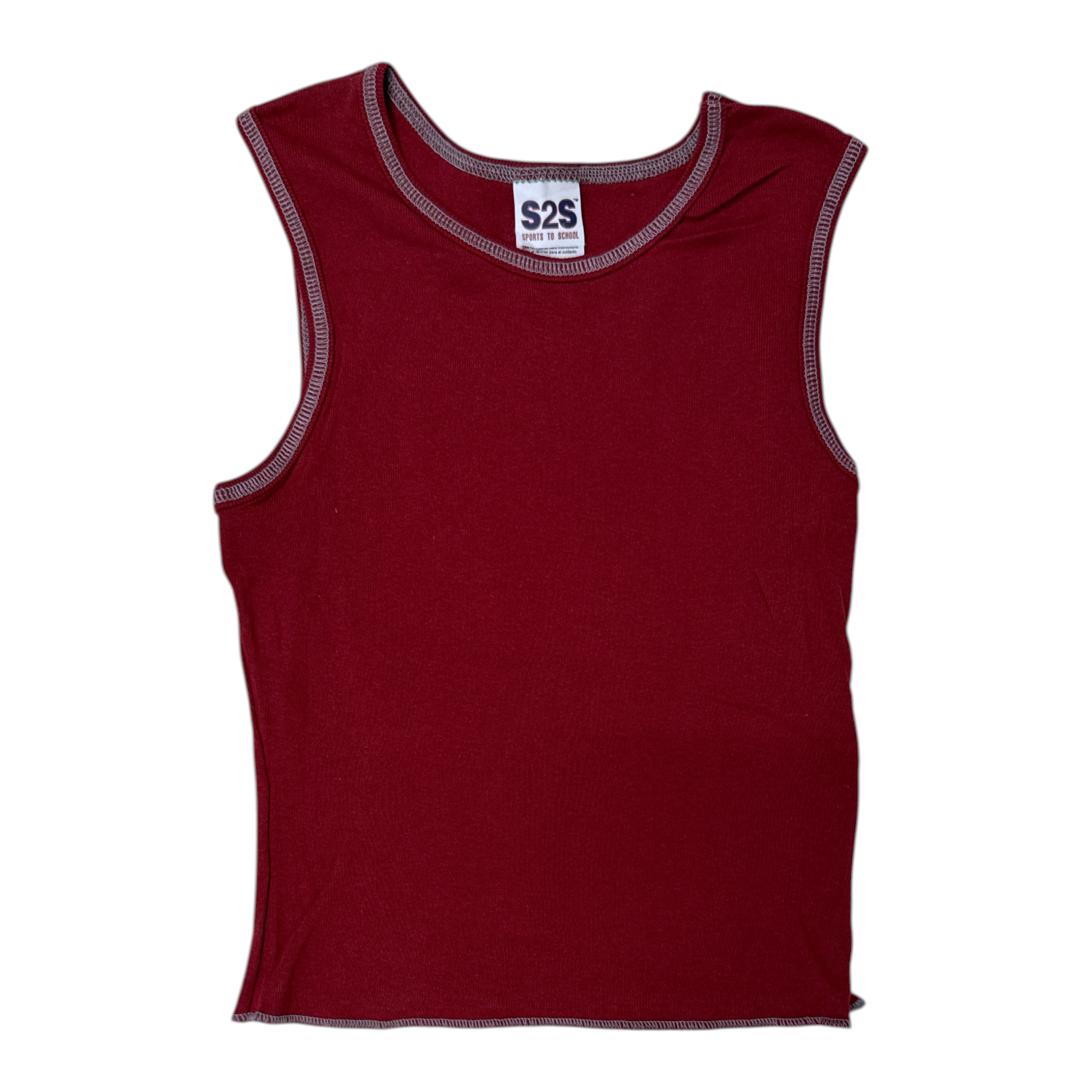 DEADSTOCK Y2K CONTRAST STITCH TANK TOP