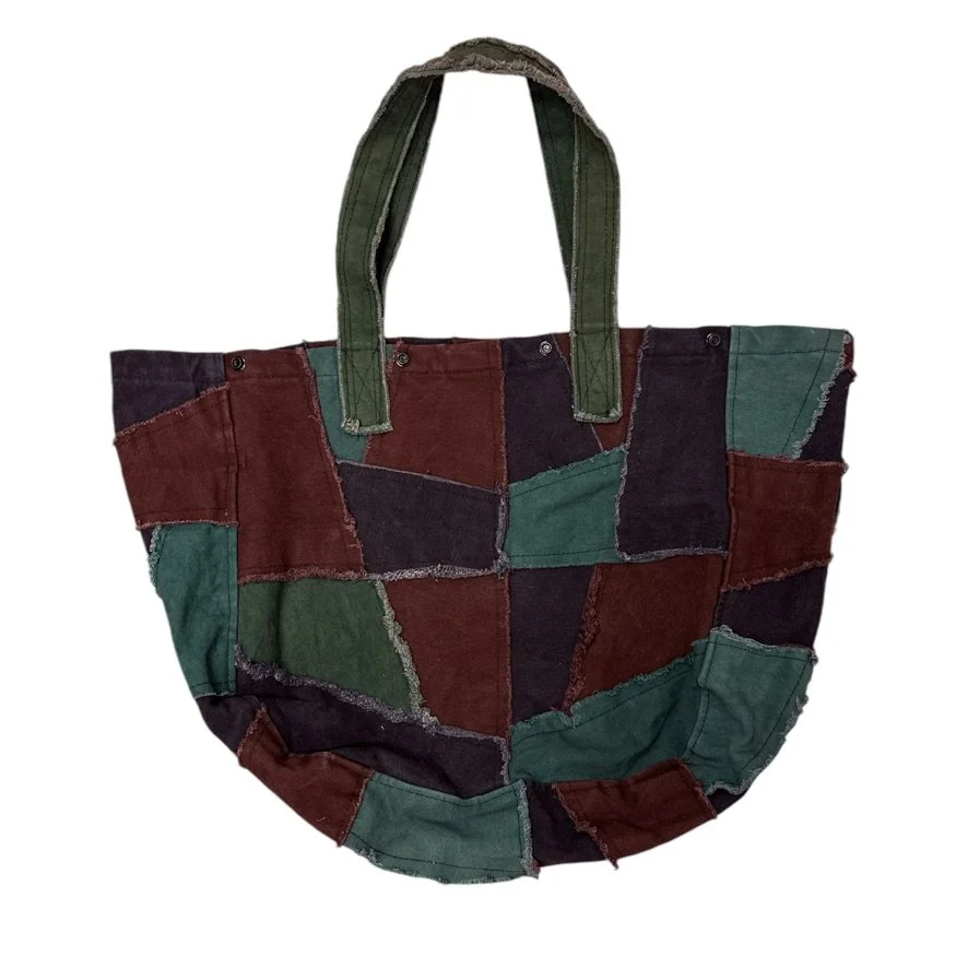 RECYCLED FABRIC PATCHWORK TOTE