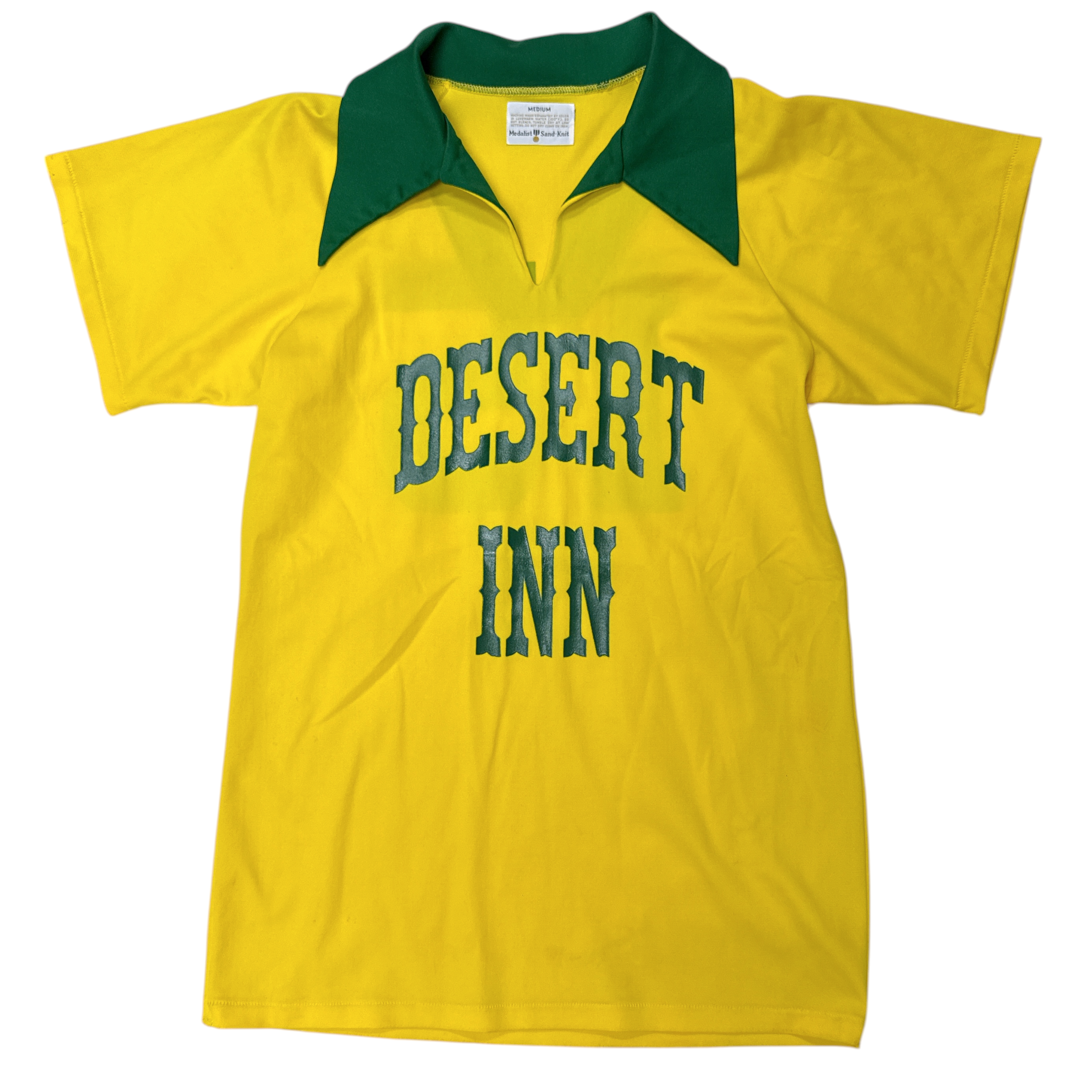 Vintage Desert Inn Medalist Sand Knit Jersey in yellow