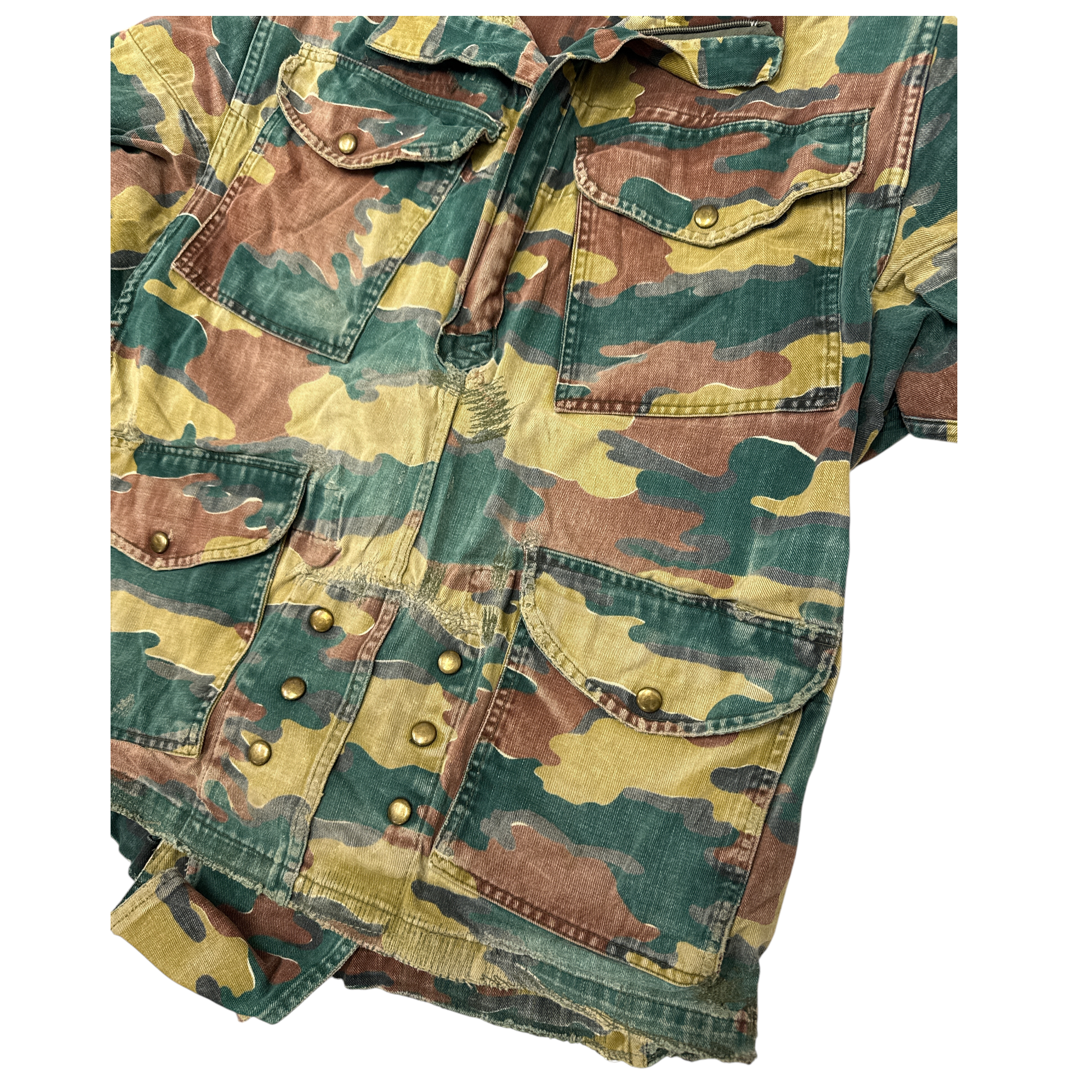 1960s Vintage Belgian Jigsaw Camo Paratrooper Smock