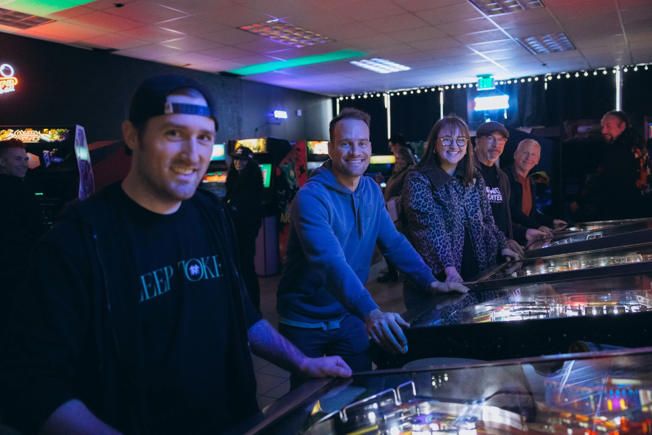 Pinball for everyone! 1st AC (Jason), DP (Cody, Justine (Margo), Sound (Don), PA (Scott) and Sound (Ian)