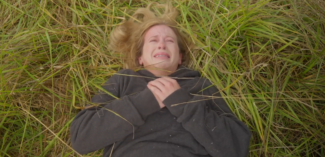 Ash (Leona) finally releases emotions towards the end of the film
