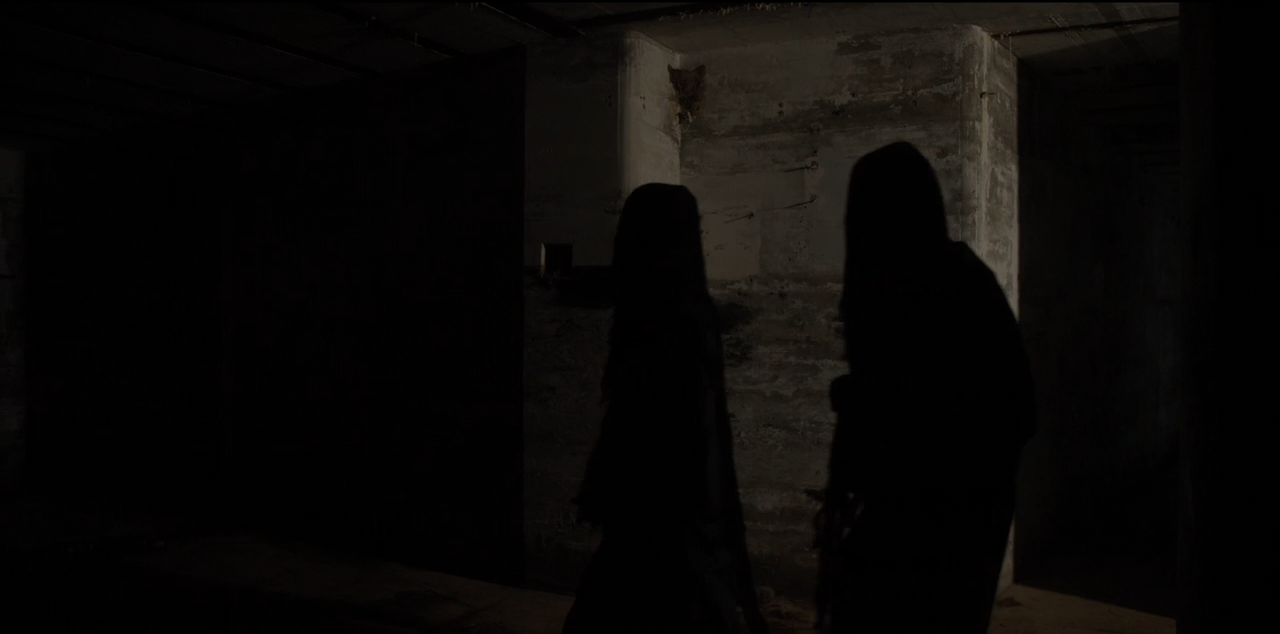 Shadows (Miranda and James) lurk in the desolate underground bunkers