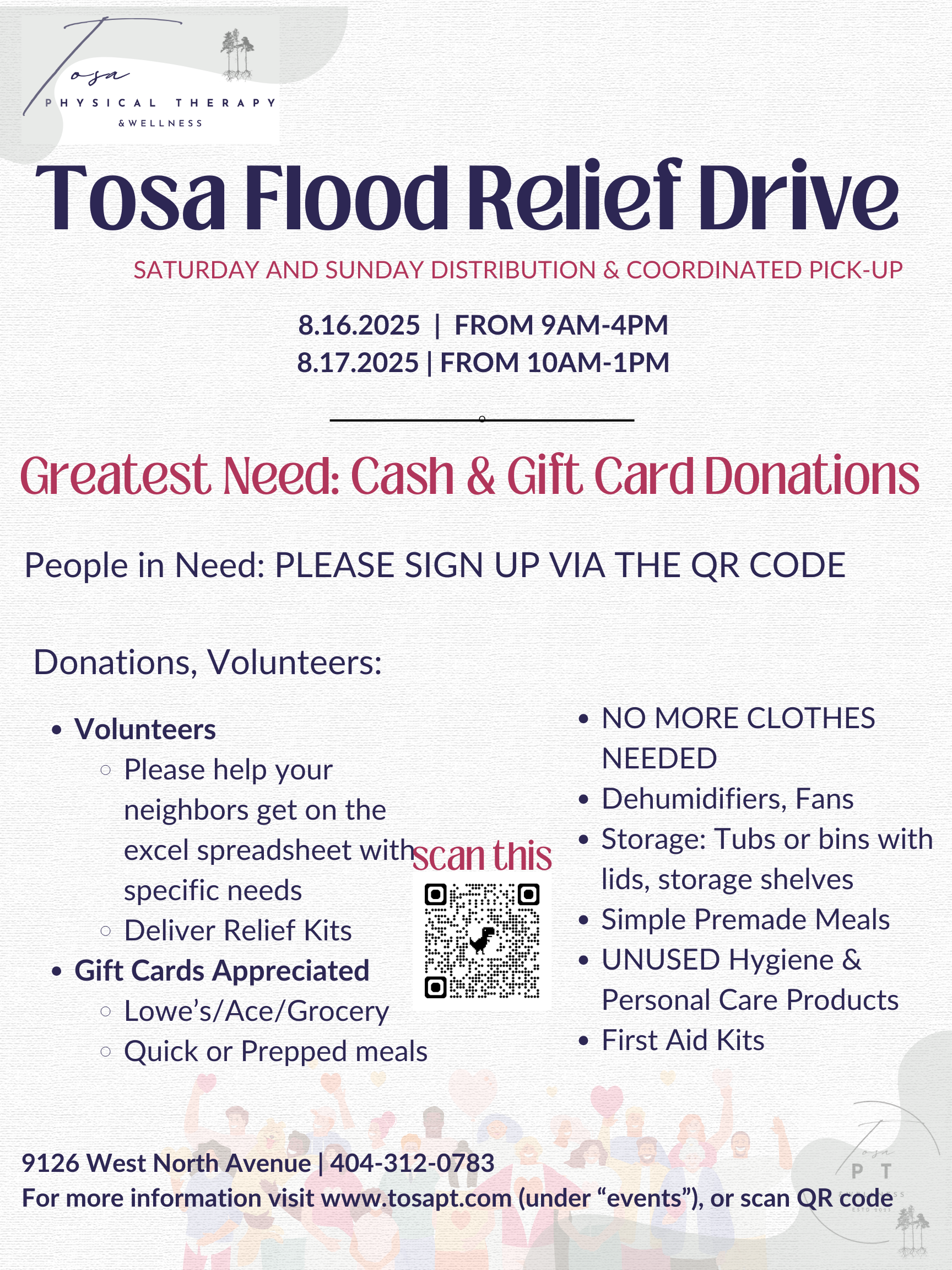 Tosa Flood Relief Drive